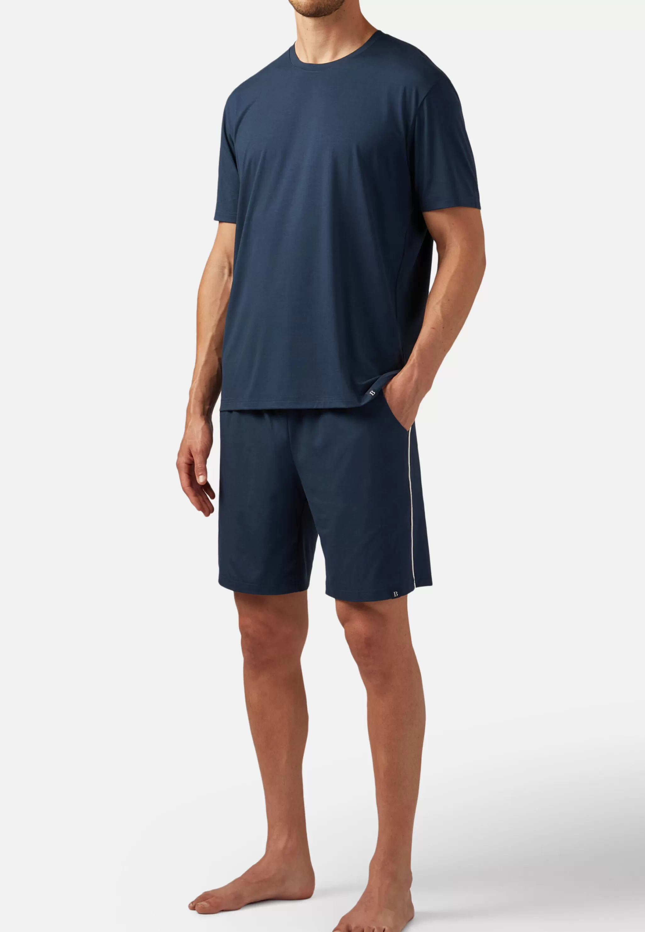 Boggi Milano Sous-Vêtements Et Pyjamas*Bermuda Pyjama En Viscose Mélangée bleu marine