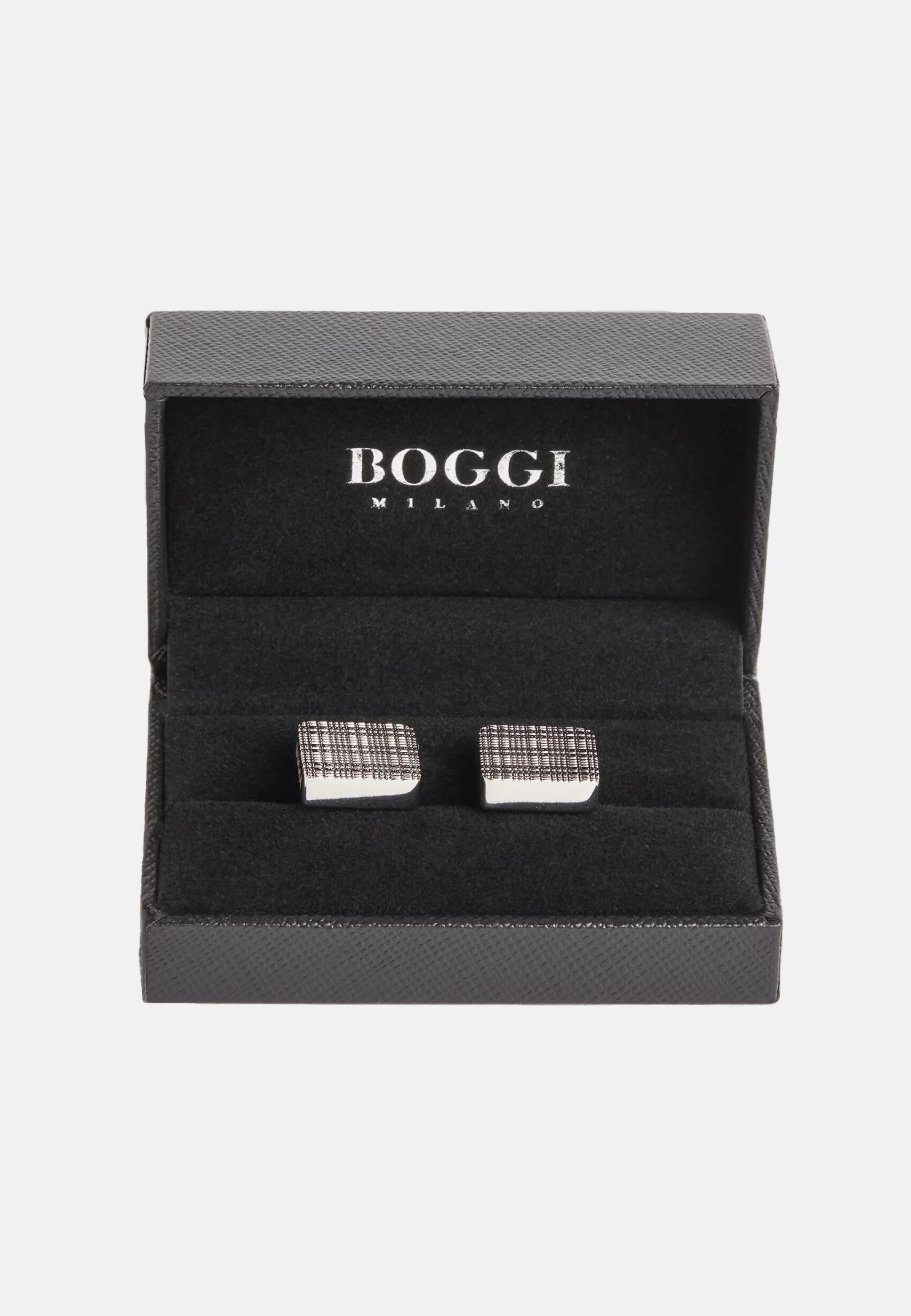 Boggi Milano Boutons De Manchette*Boutons De Manchette Carrés Argent