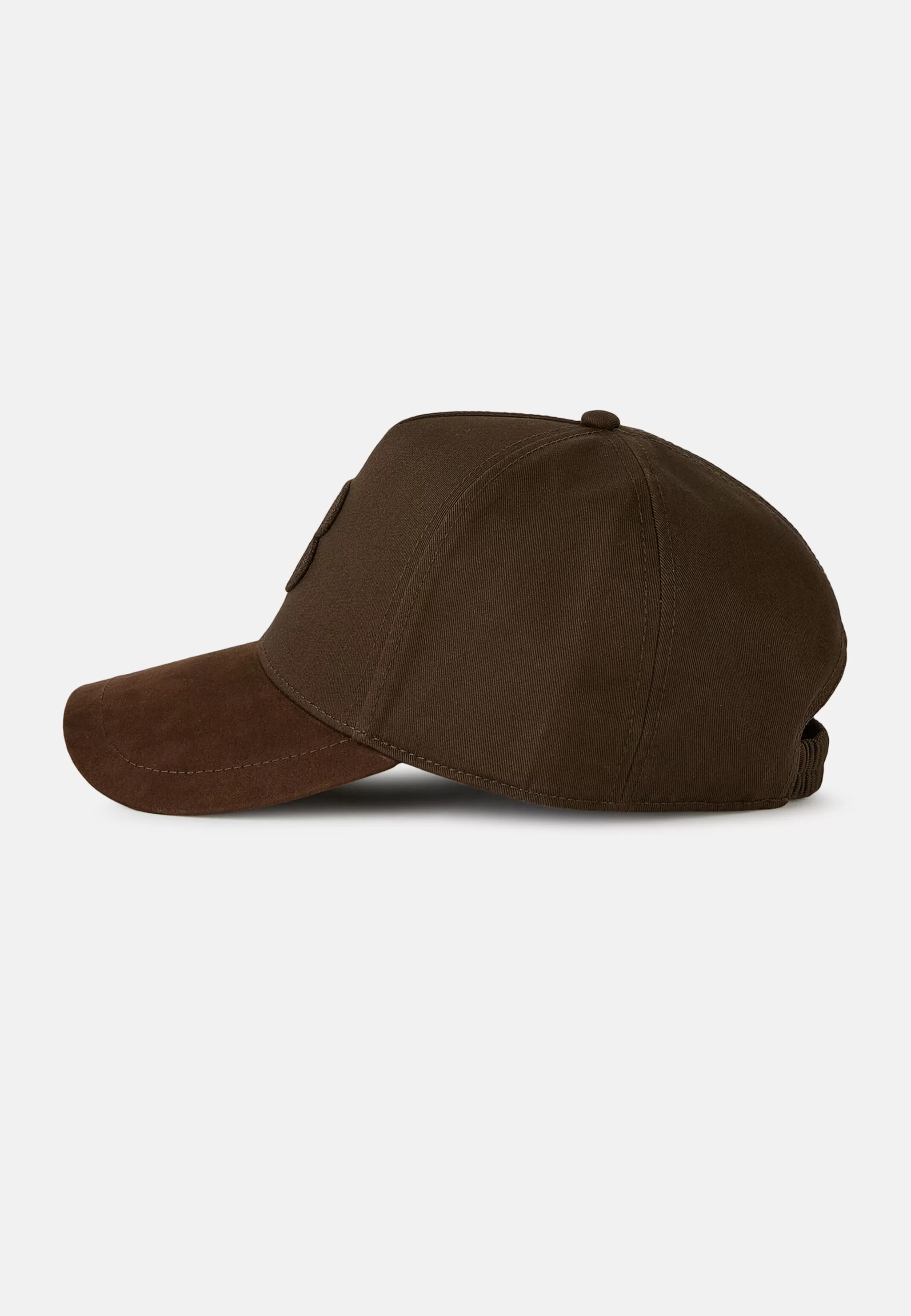 Boggi Milano Bonnets*Casquette Avec Visière Et Broderie En Coton Marron