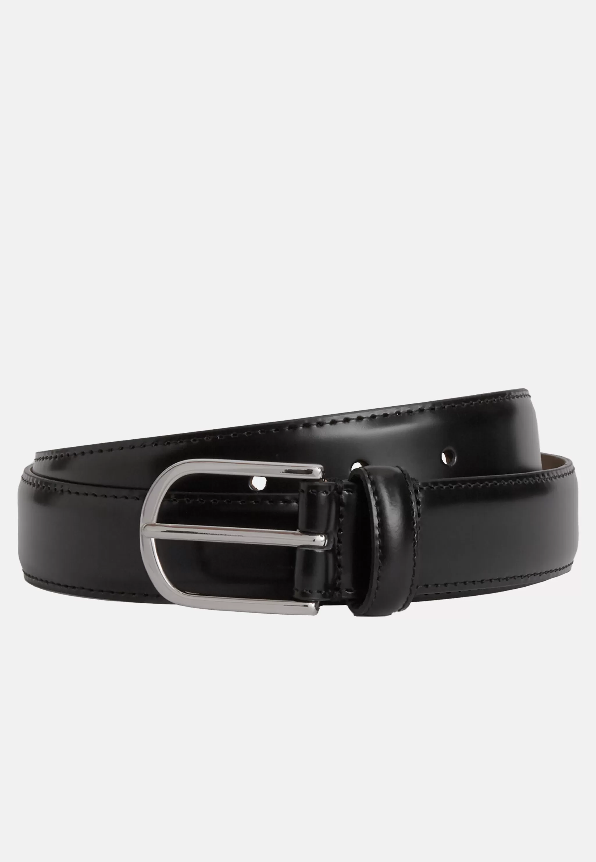 Boggi Milano Ceintures*Ceinture En Cuir Avec Coutures Noir