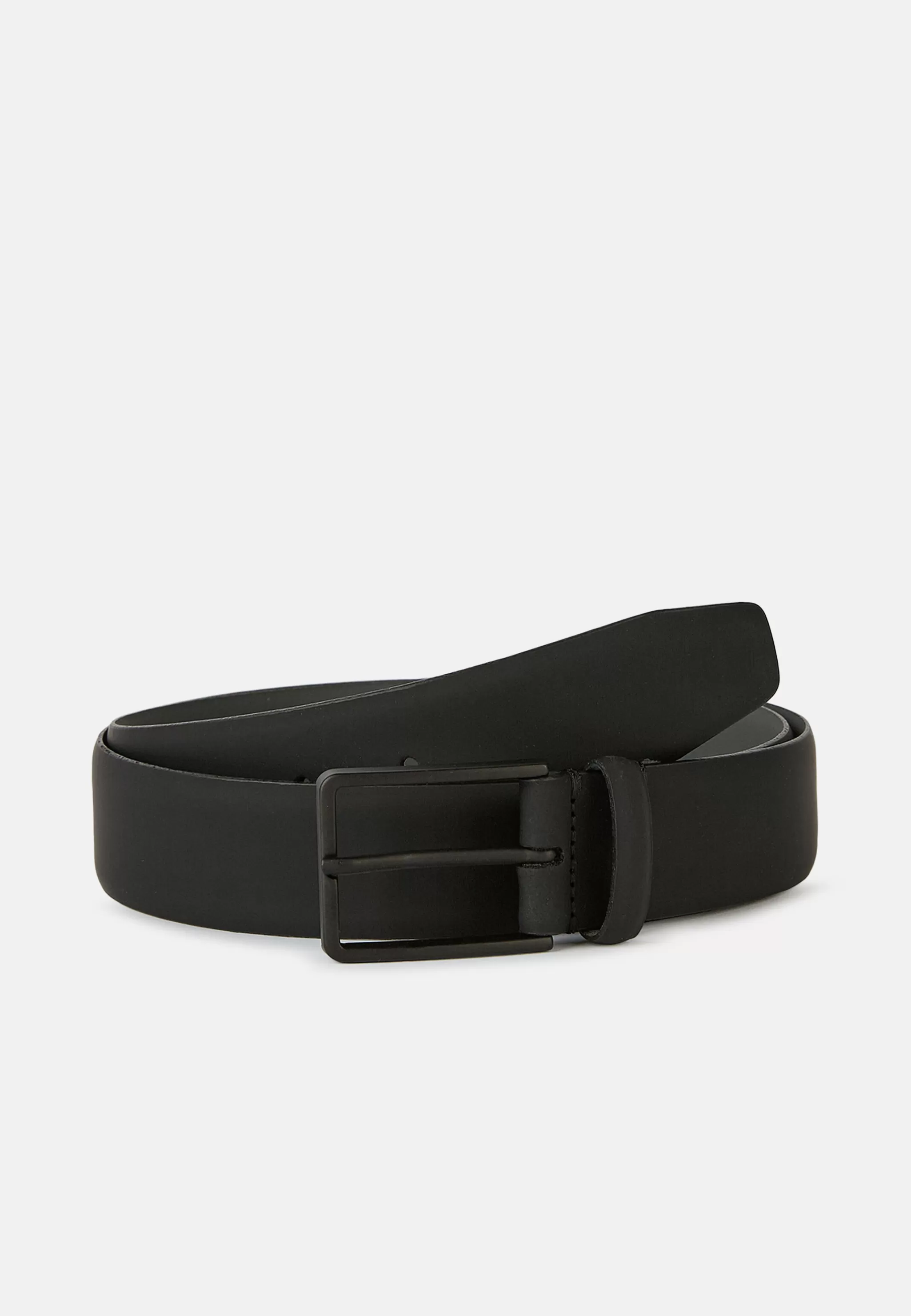 Boggi Milano Ceintures*Ceinture En Cuir Gommé Avec Logo Noir