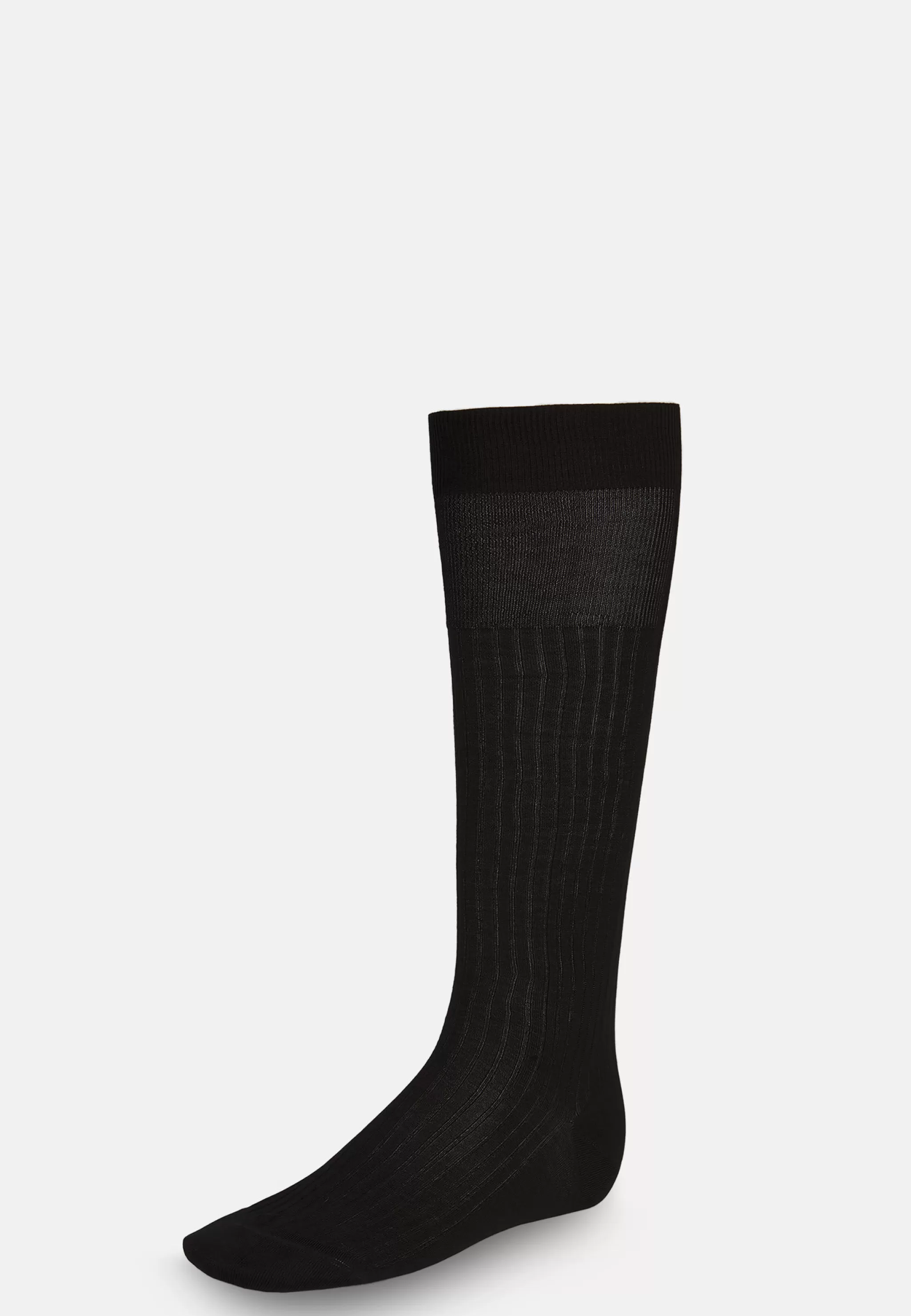 Boggi Milano Chaussettes*Chaussettes À Côtes En Coton Noir