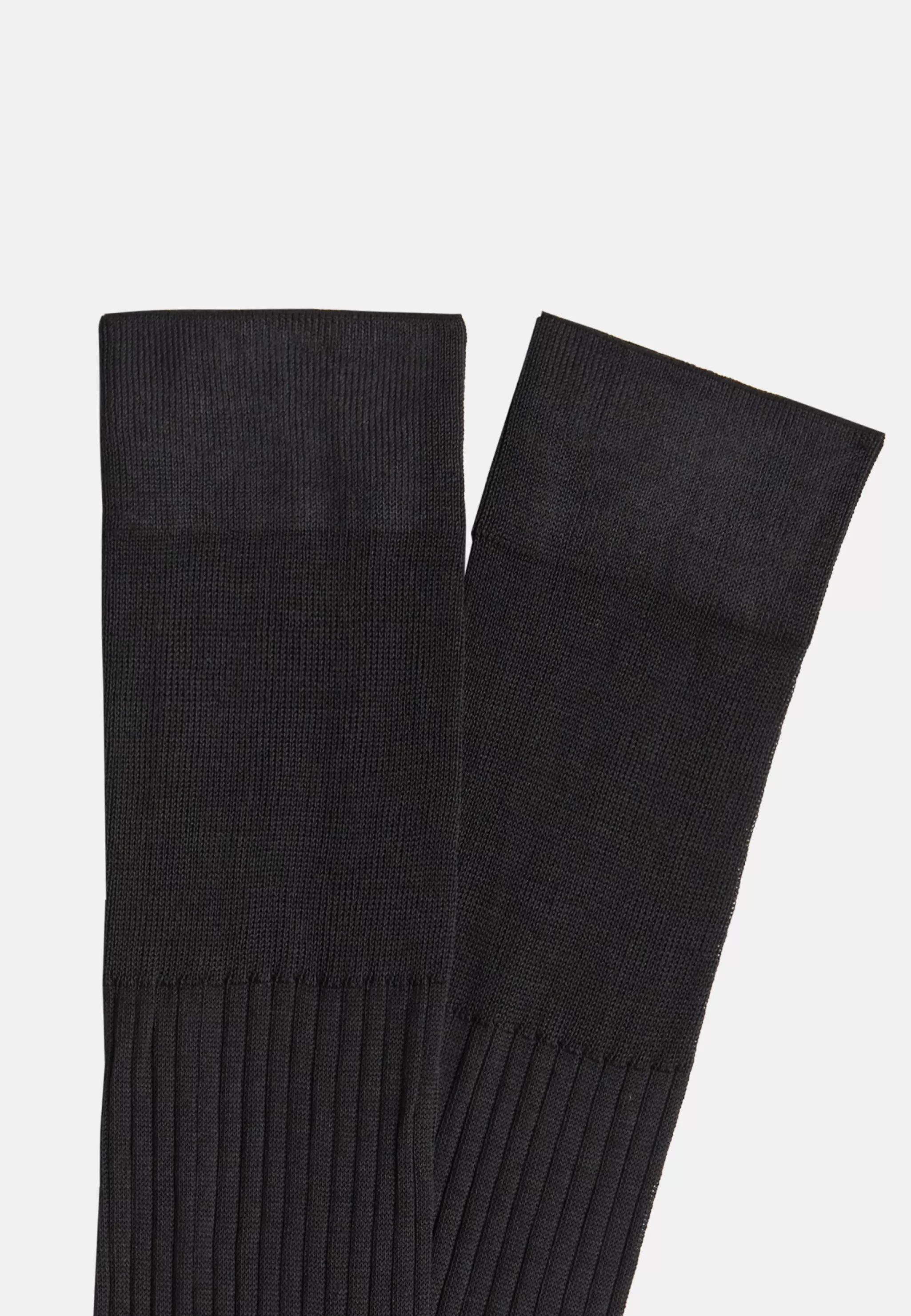 Boggi Milano Chaussettes*Chaussettes À Côtes En Coton charbon