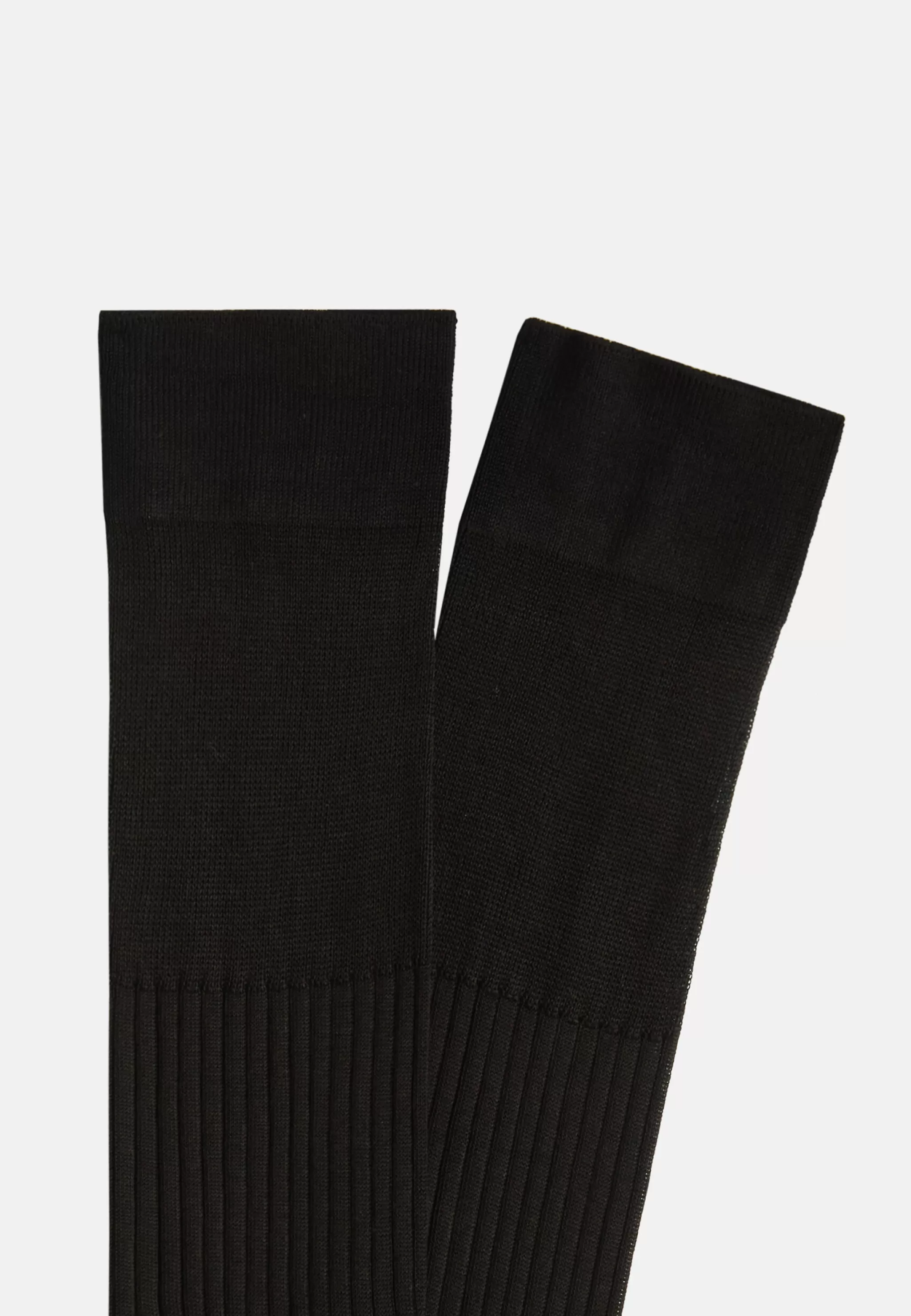 Boggi Milano Chaussettes*Chaussettes À Côtes En Coton Noir