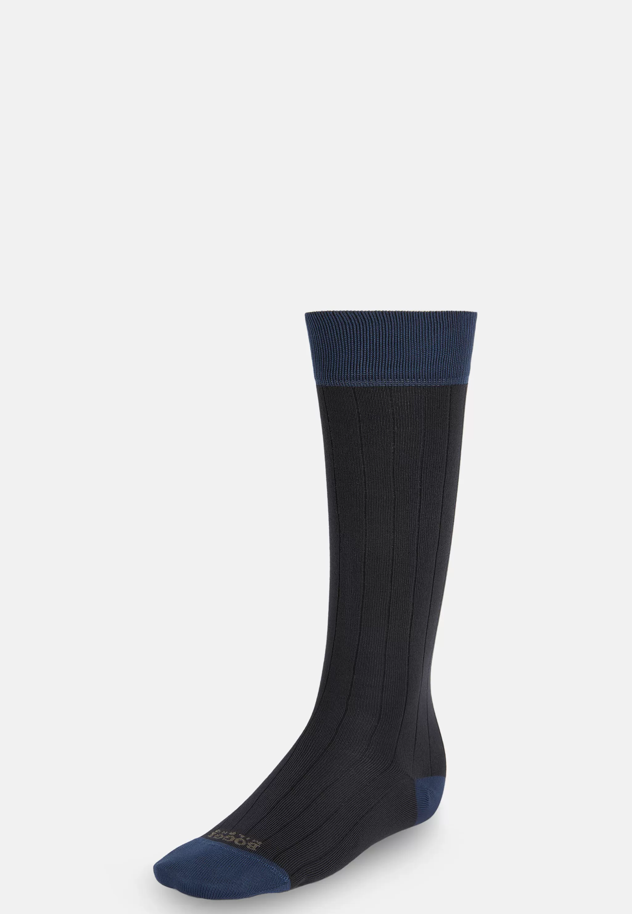 Boggi Milano Chaussettes*Chaussettes À Côtes En Fil Performance charbon