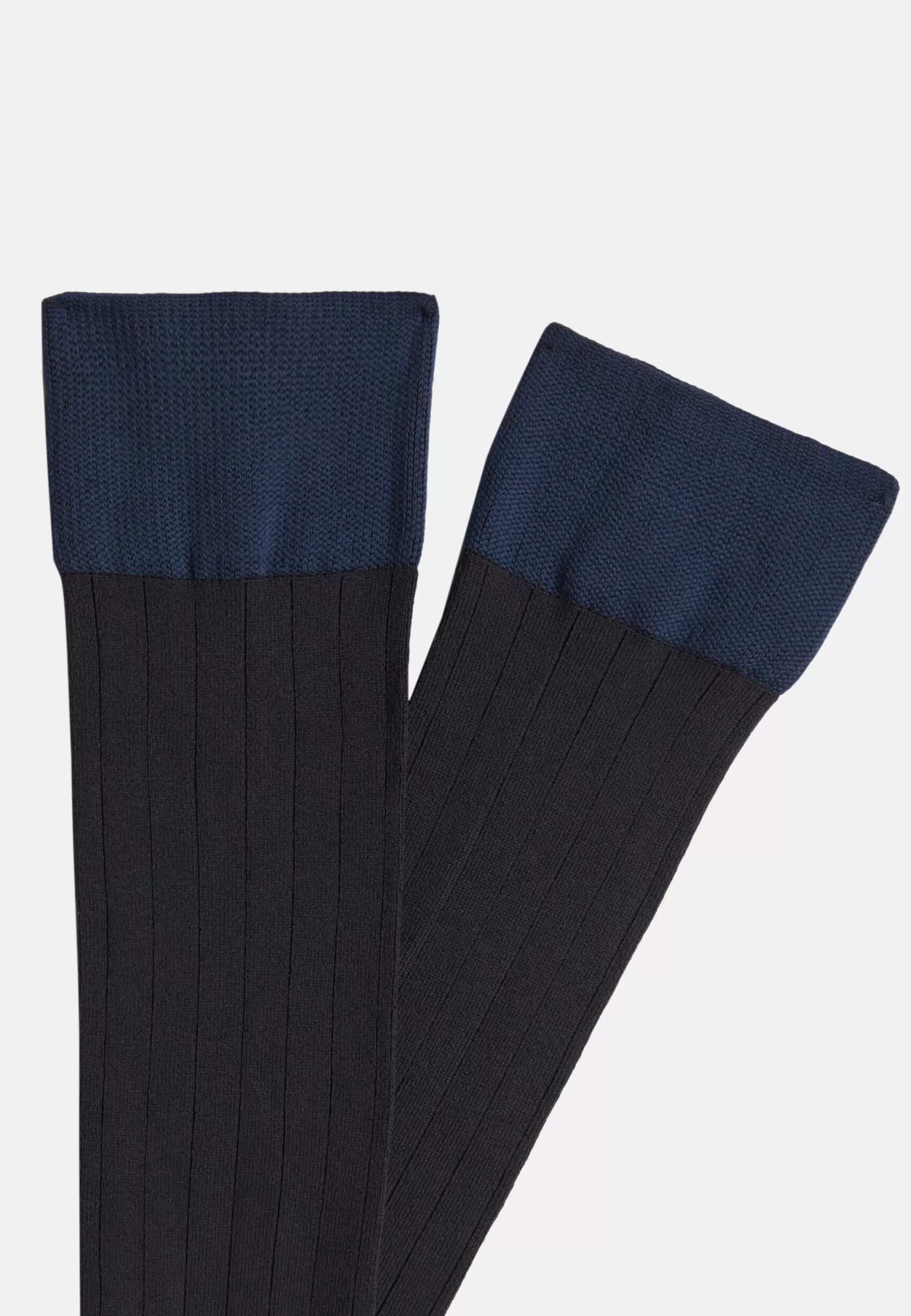 Boggi Milano Chaussettes*Chaussettes À Côtes En Fil Performance charbon