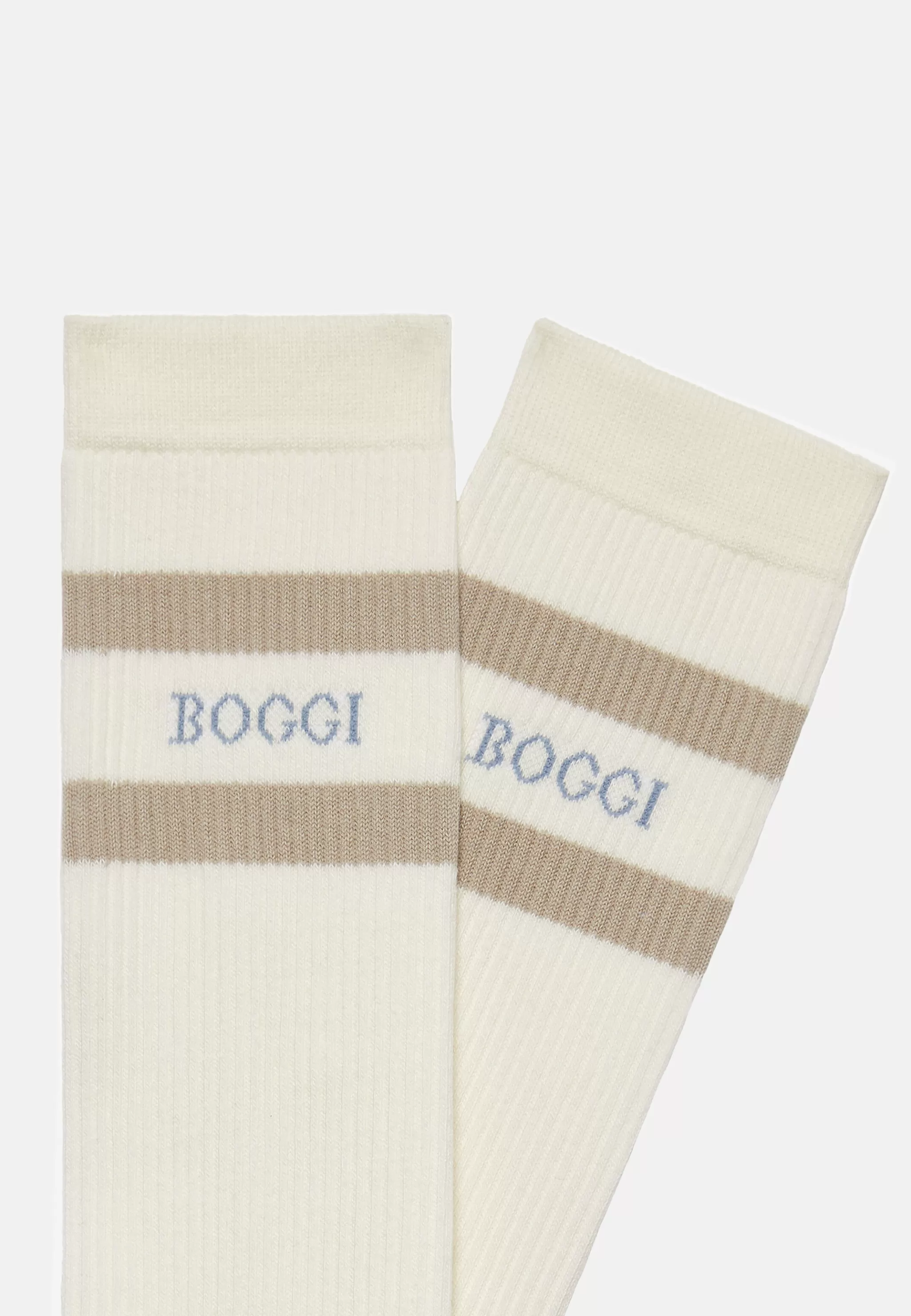 Boggi Milano Chaussettes*Chaussettes Rayées Logo En Coton Mélangé