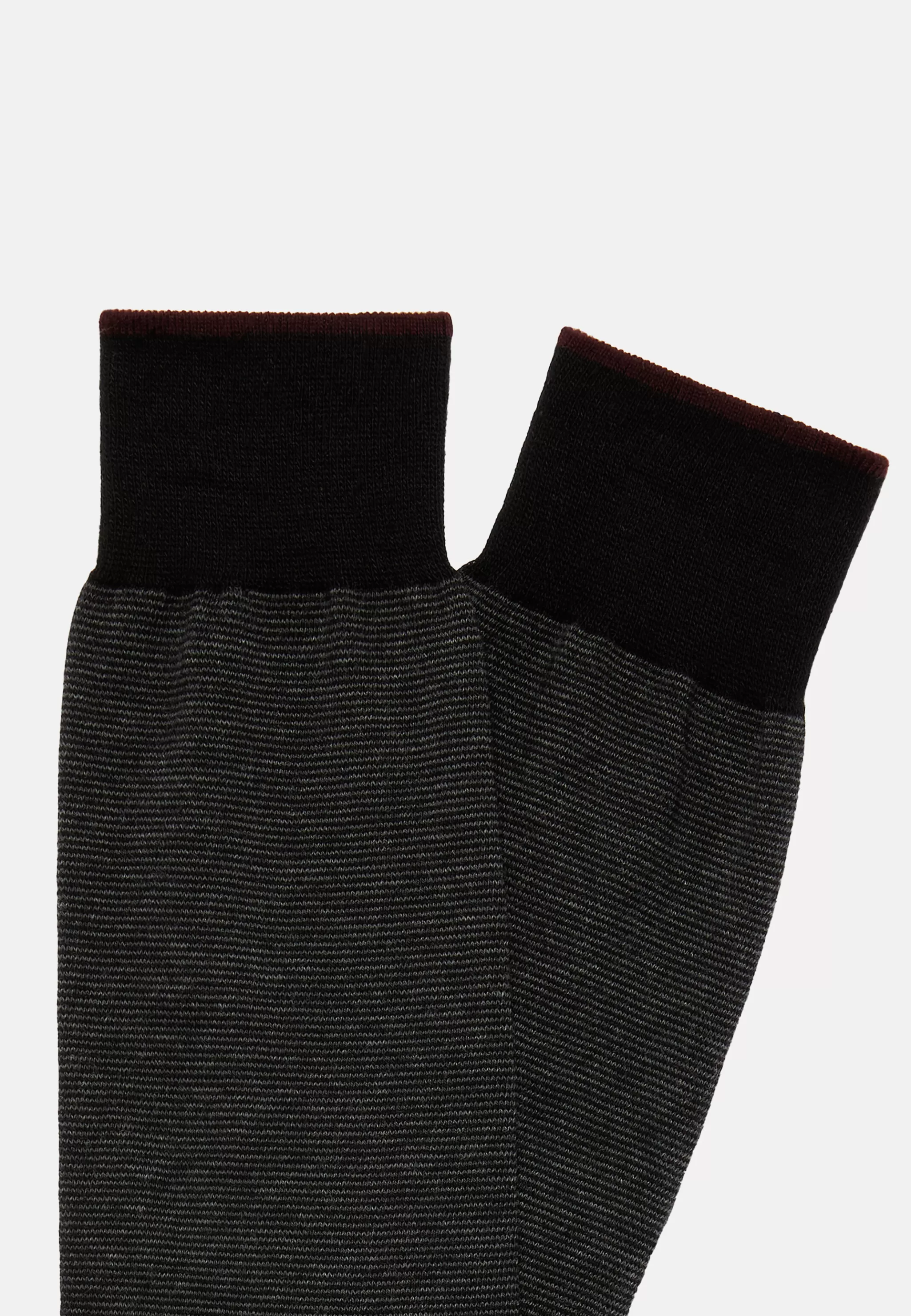 Boggi Milano Chaussettes*Chaussettes Rayées Micro Motif En Coton Bio