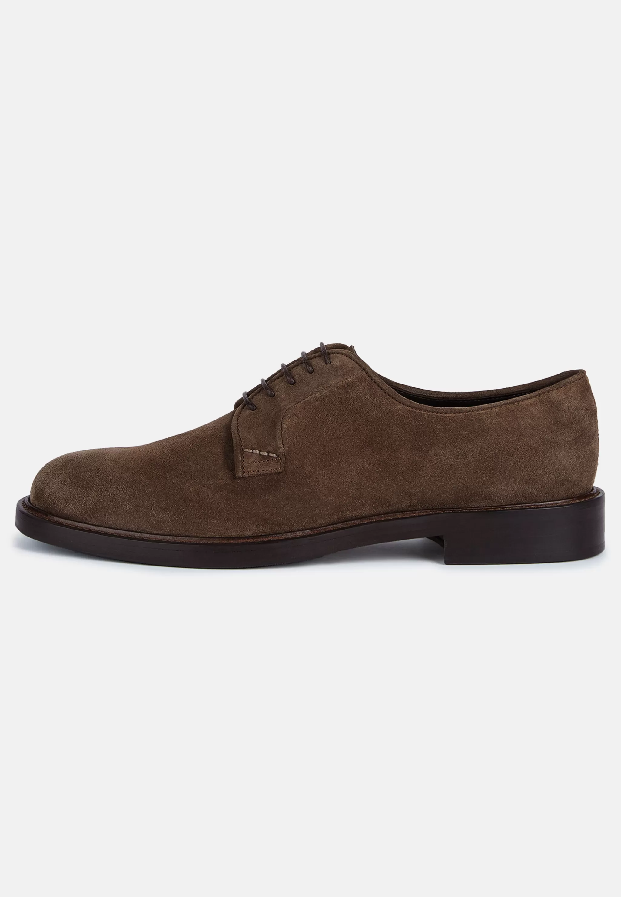 Boggi Milano Classiques*Chaussures Modèle Derby En Daim Marron