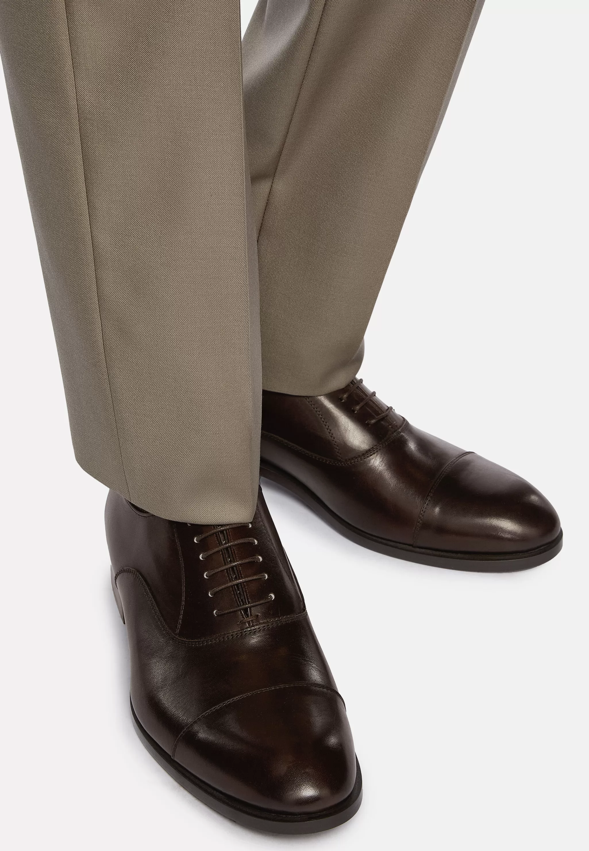 Boggi Milano Classiques*Chaussures Modèle Oxford En Cuir Marron