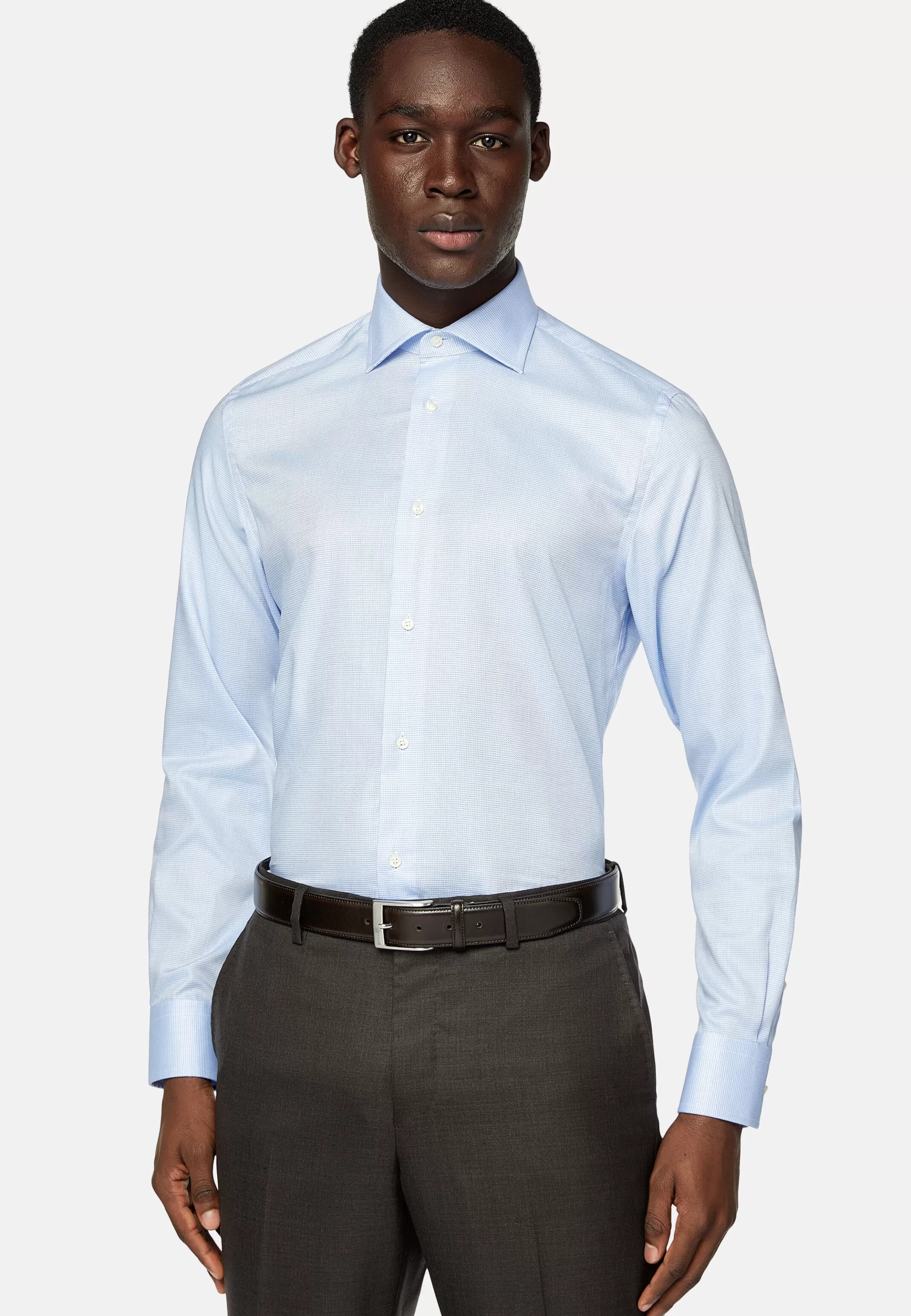 Boggi Milano Chemises Habillées*Chemise à Micromotif En Coton Slim Fit