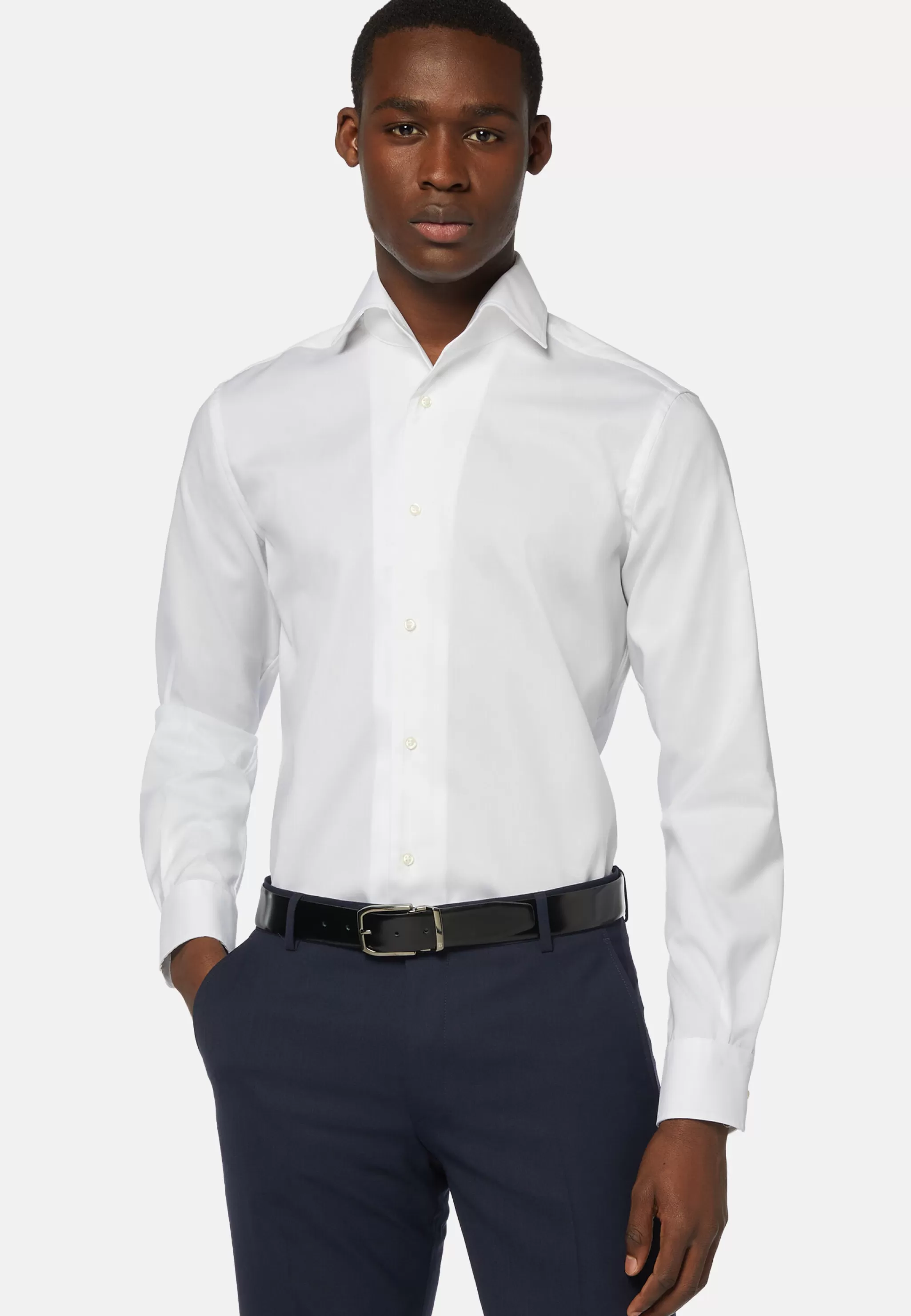 Boggi Milano Chemises Habillées*Chemise he En Coton Pinpoint Regular Fit Blanc