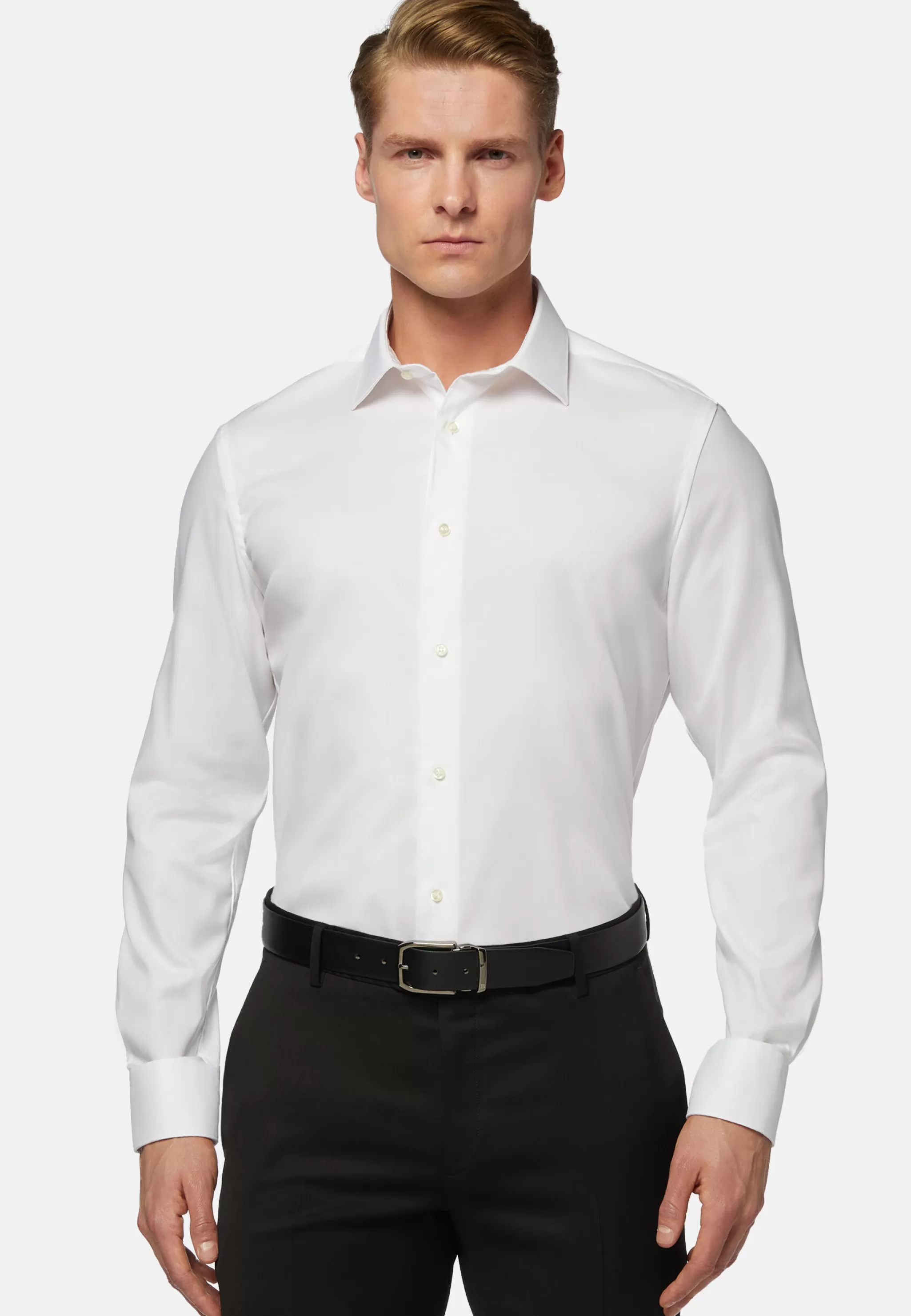 Boggi Milano Chemises Habillées*Chemise he En Coton Pinpoint Slim Fit Blanc