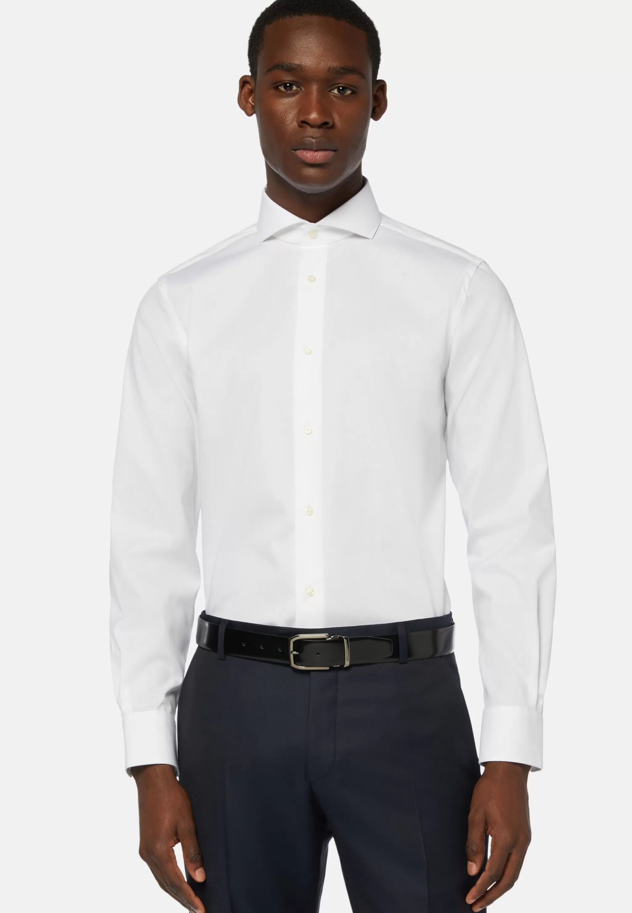 Boggi Milano Chemises Habillées*Chemise Blanche Pin Point En Coton Regular Fit