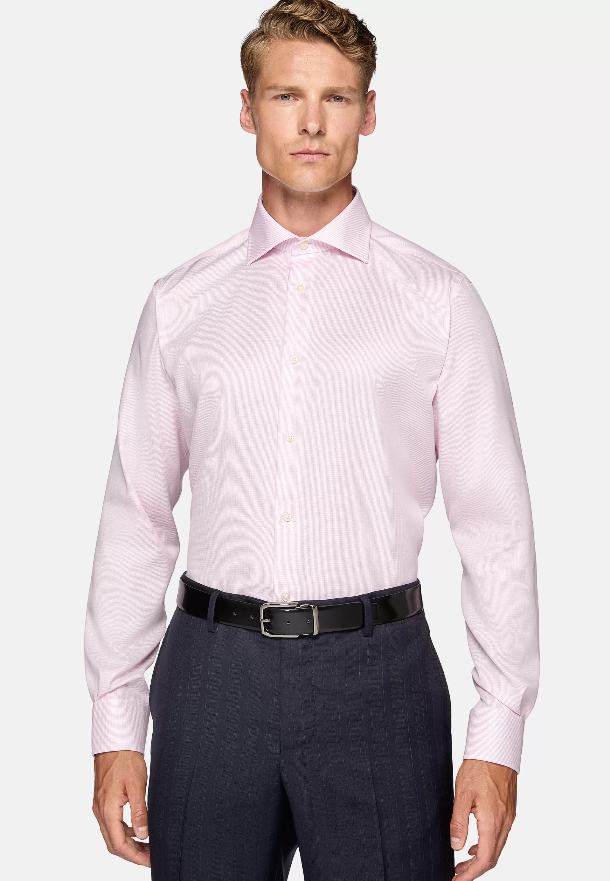 Boggi Milano Chemises Habillées*Chemise En Coton Dobby Regular Fit Rose