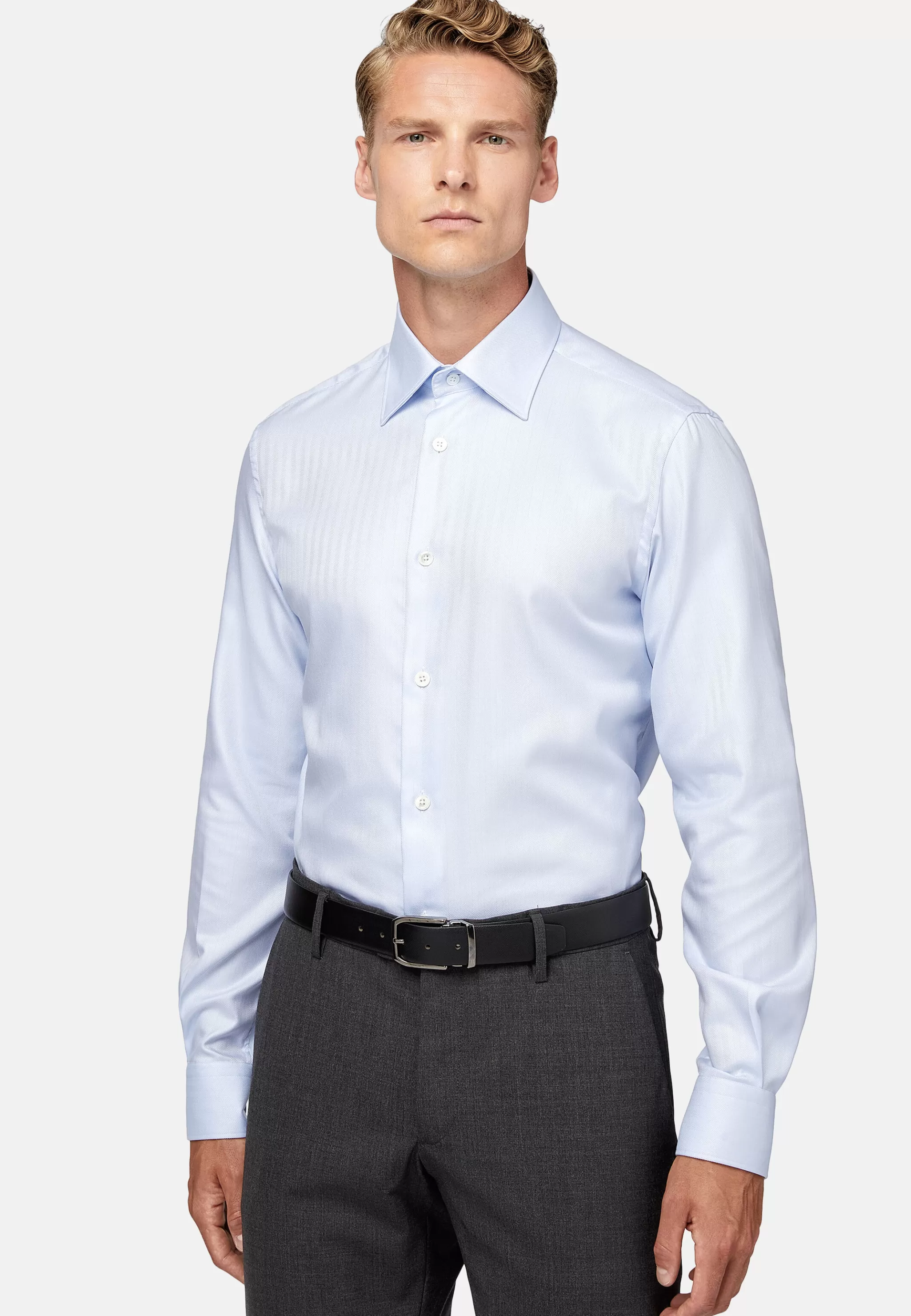 Boggi Milano Chemises Habillées*Chemise En Sergé De Coton Regular Fit