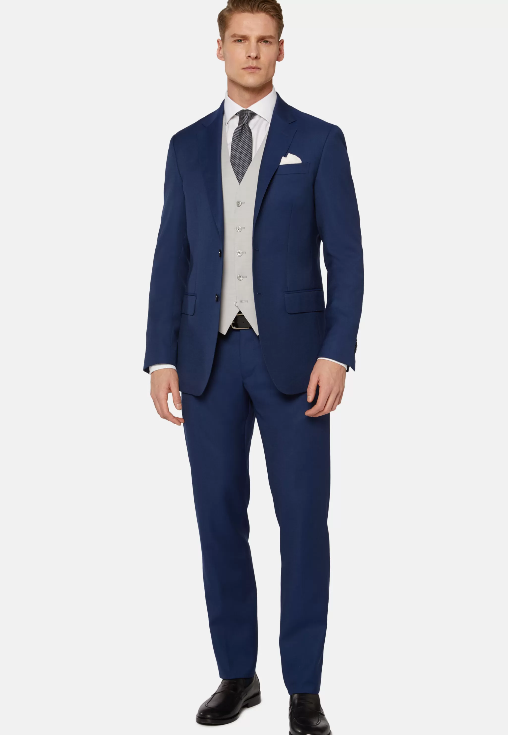 Boggi Milano Costumes*Costume Bleu Roi En Pure Laine Bleu royal