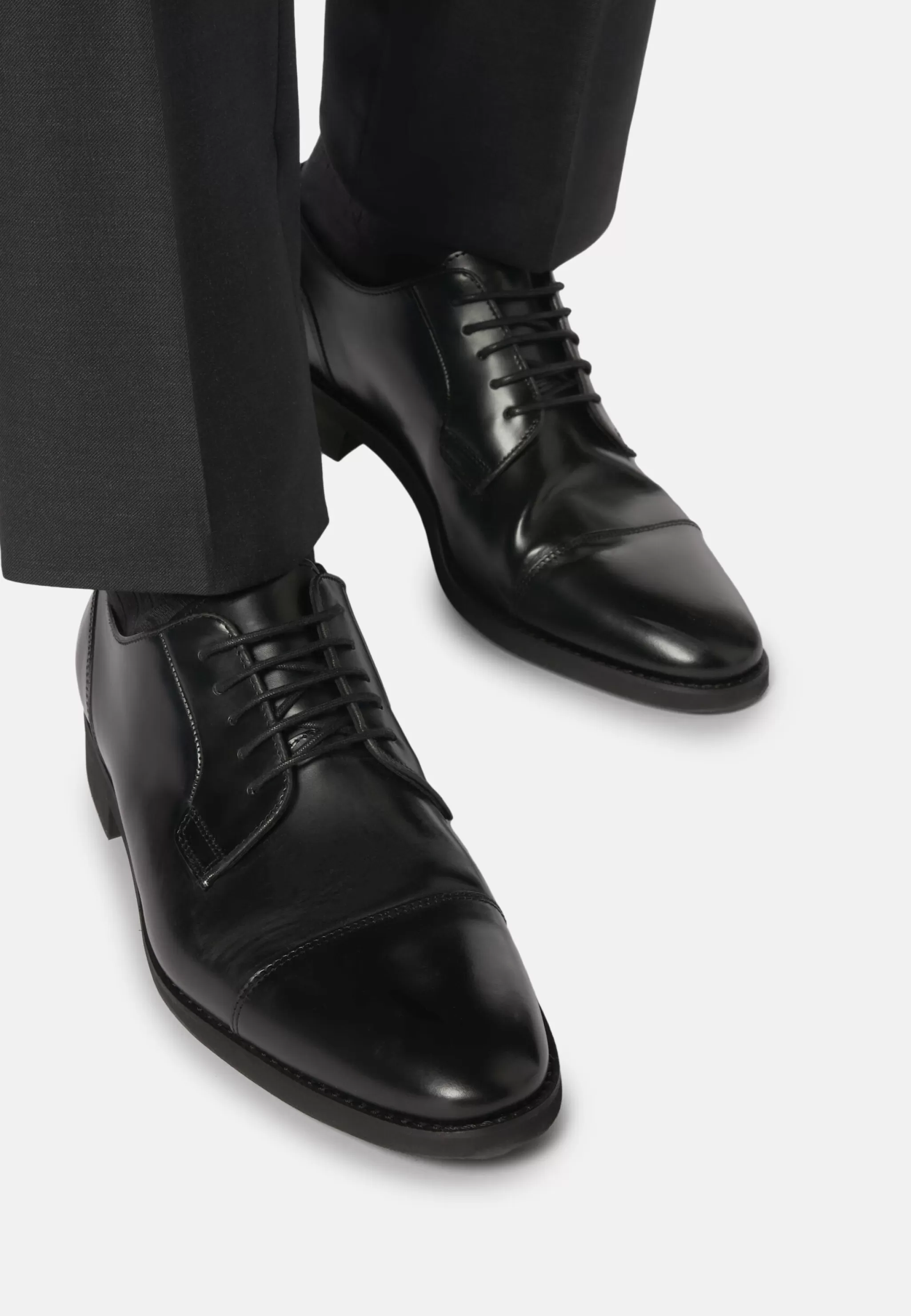 Boggi Milano Classiques*Derbies En Cuir Noir