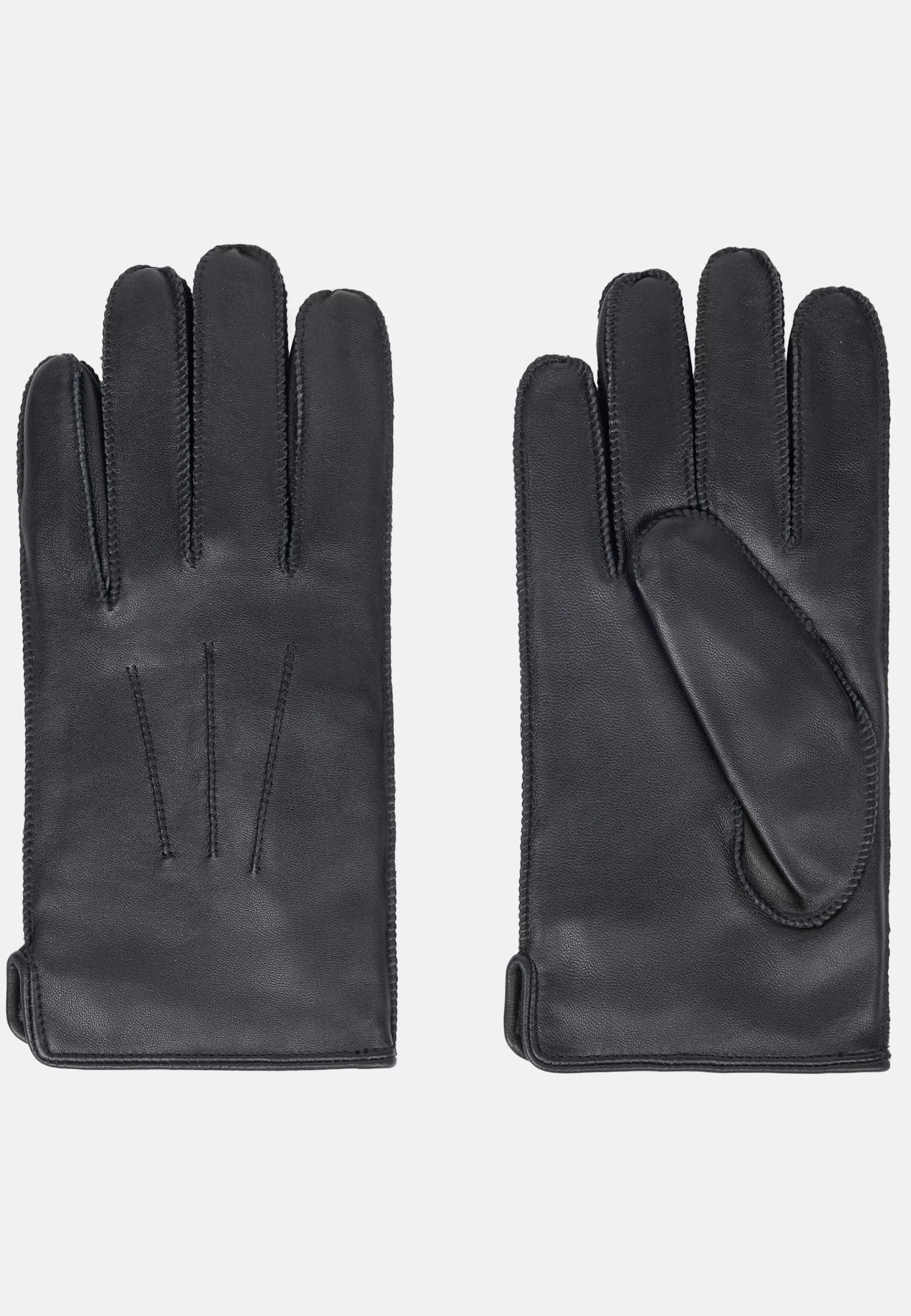 Boggi Milano Gants*Gants En Cuir Noir