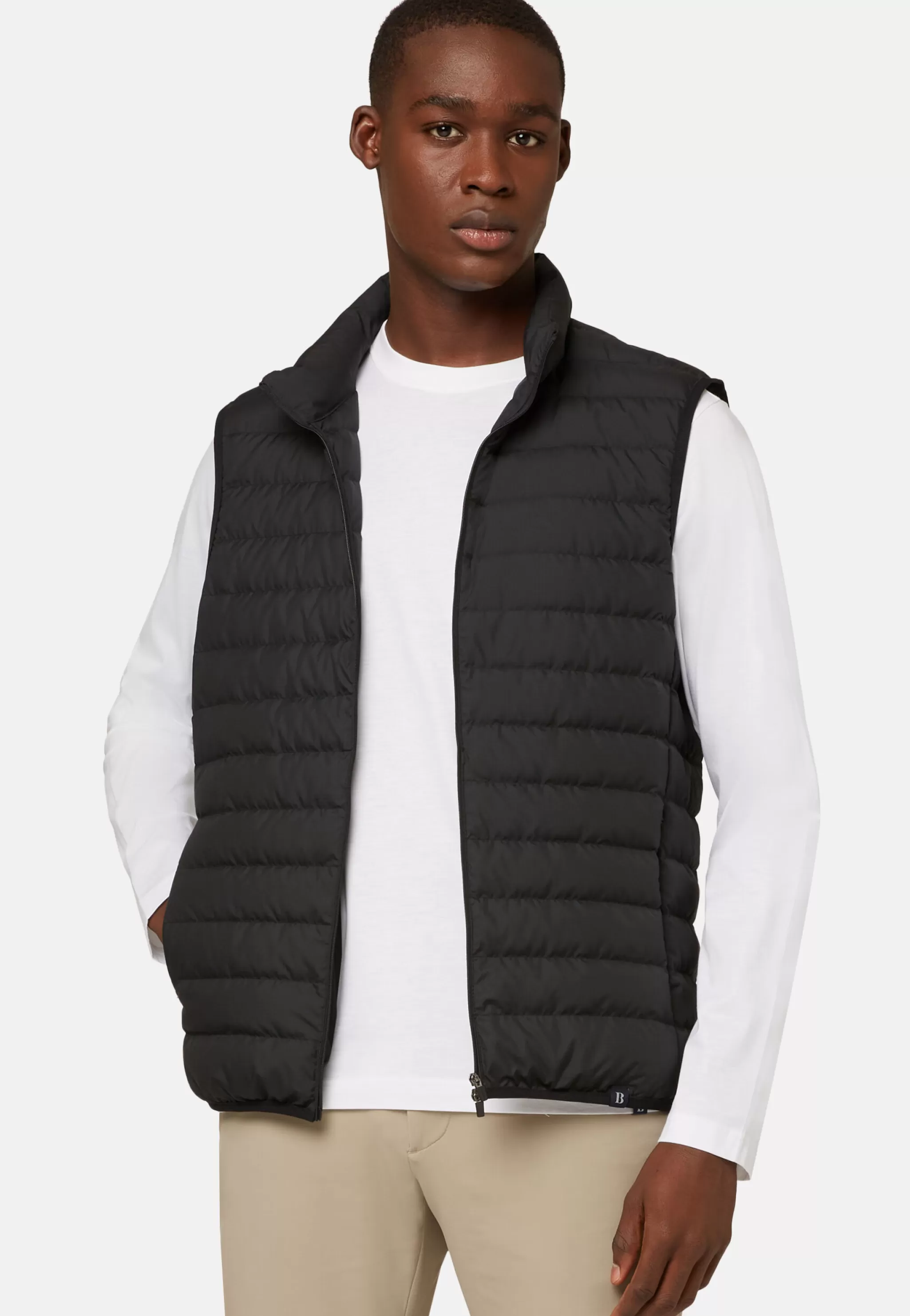 Boggi Milano Blousons*Gilet En Tissu Recyclé En Duvet D'Oie