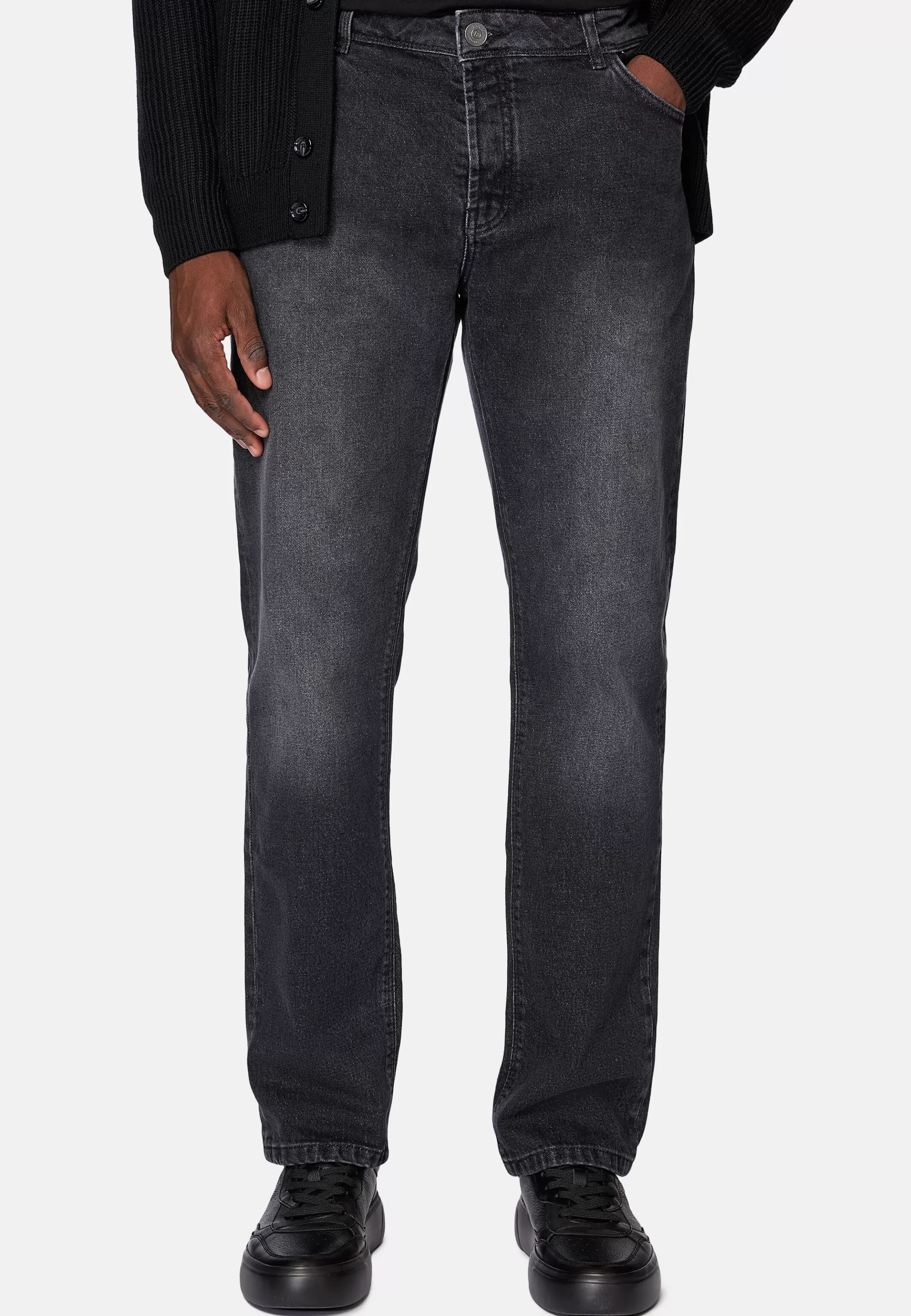 Boggi Milano Jeans*Jean En Denim Extensible Noir