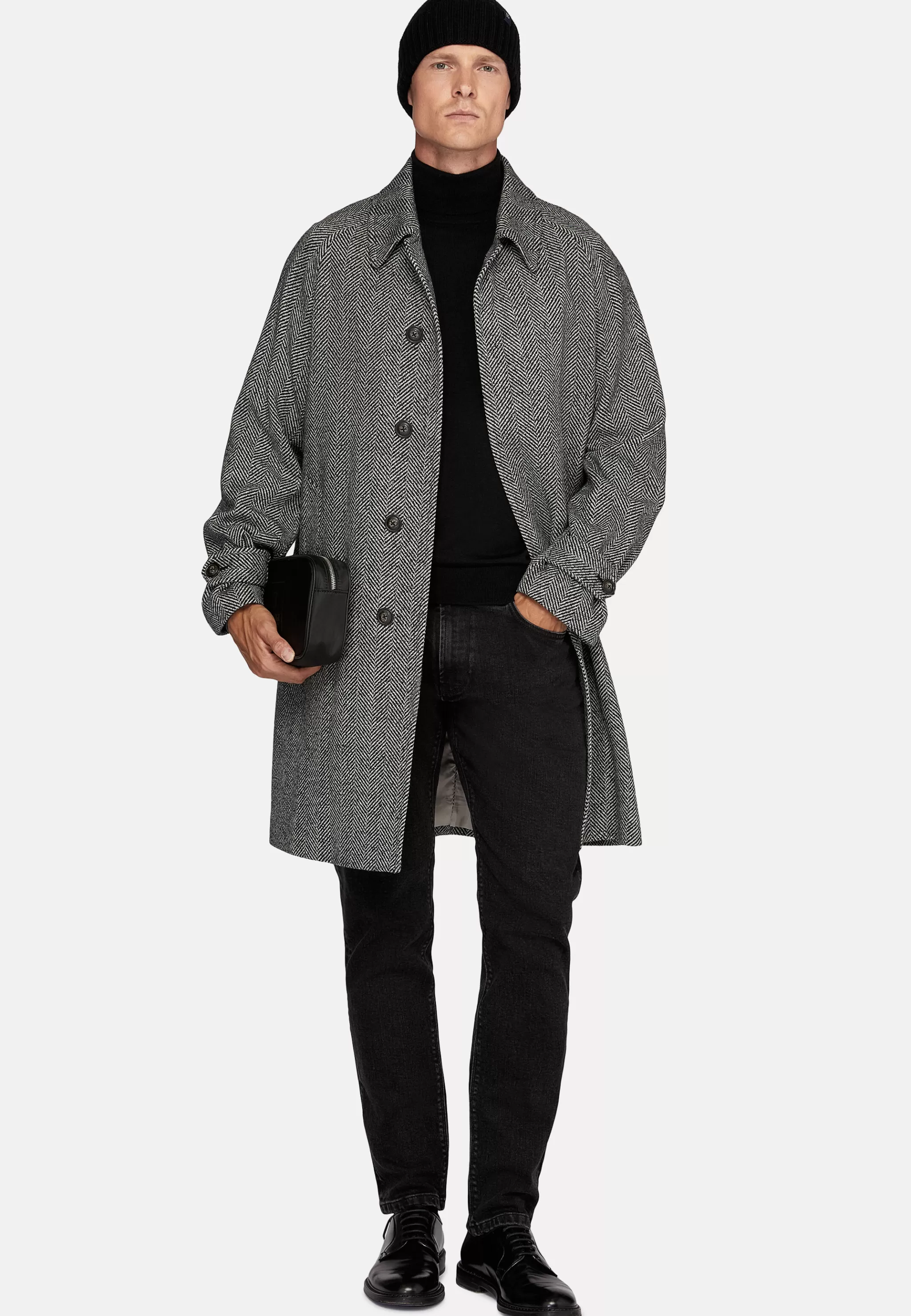 Boggi Milano Manteaux*Manteau En Laine À Simple Boutonnage