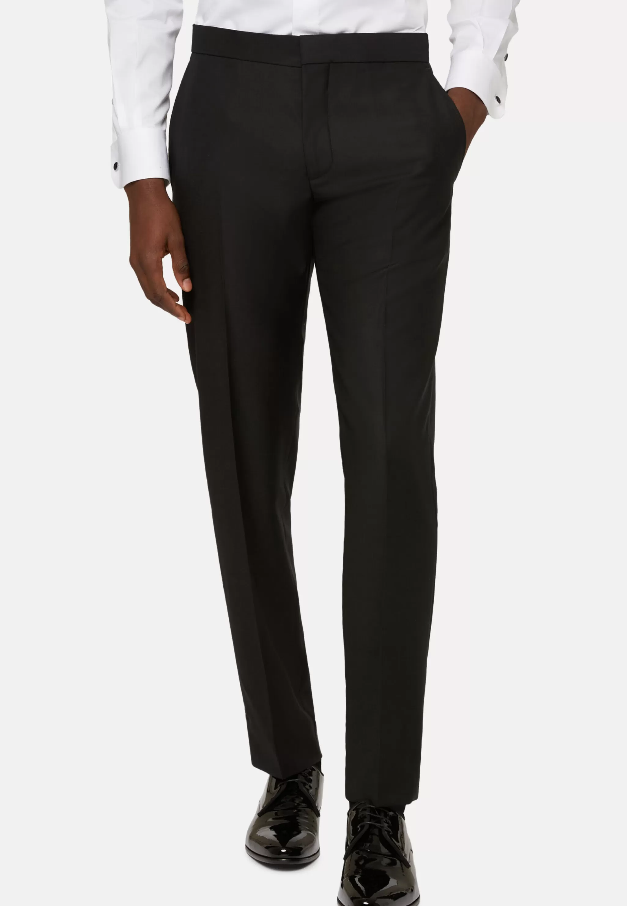 Boggi Milano Pantalons*Pantalon De Smoking En Laine Noir