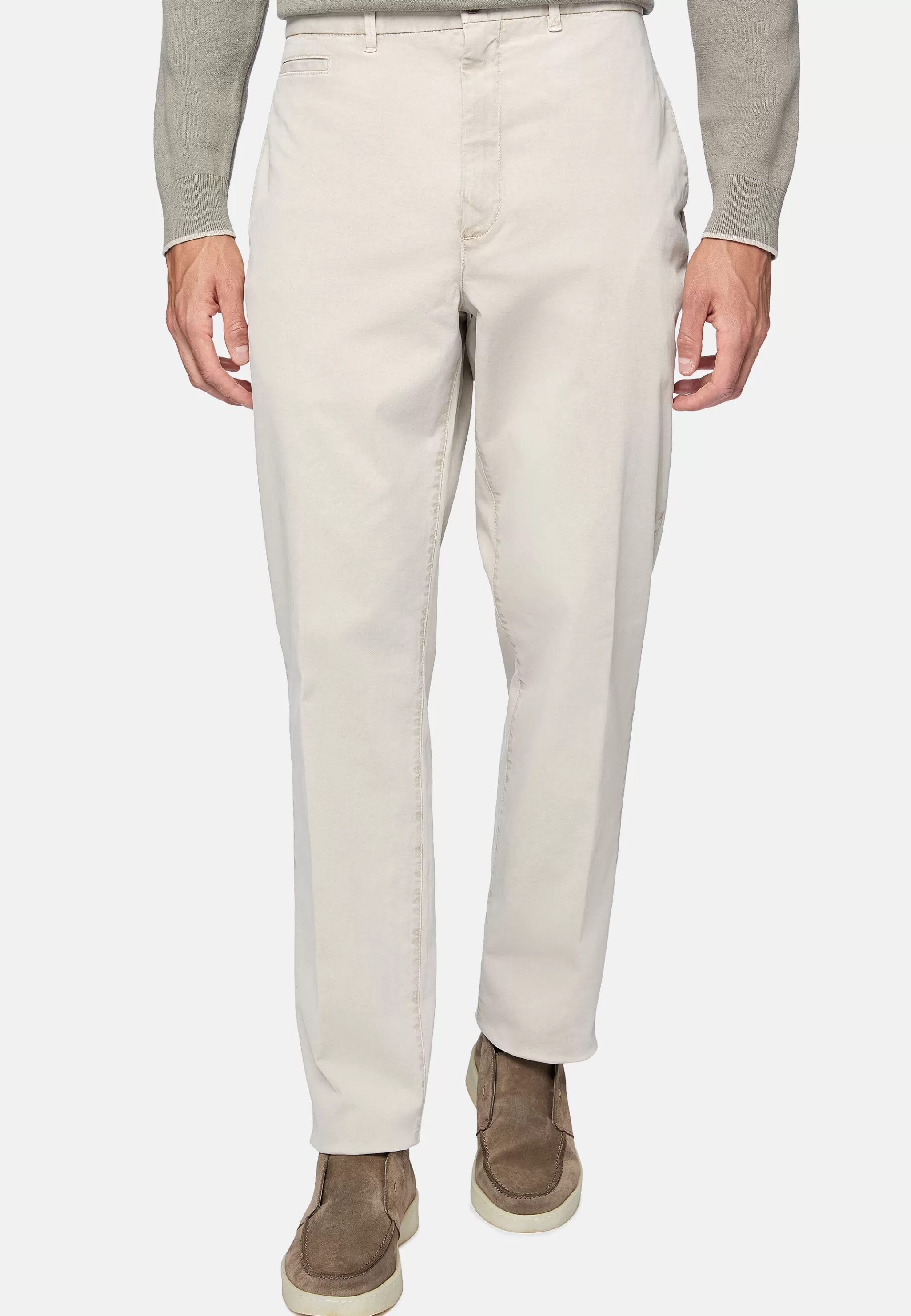 Boggi Milano Pantalons*Pantalon En Gabardine De Coton Extensible