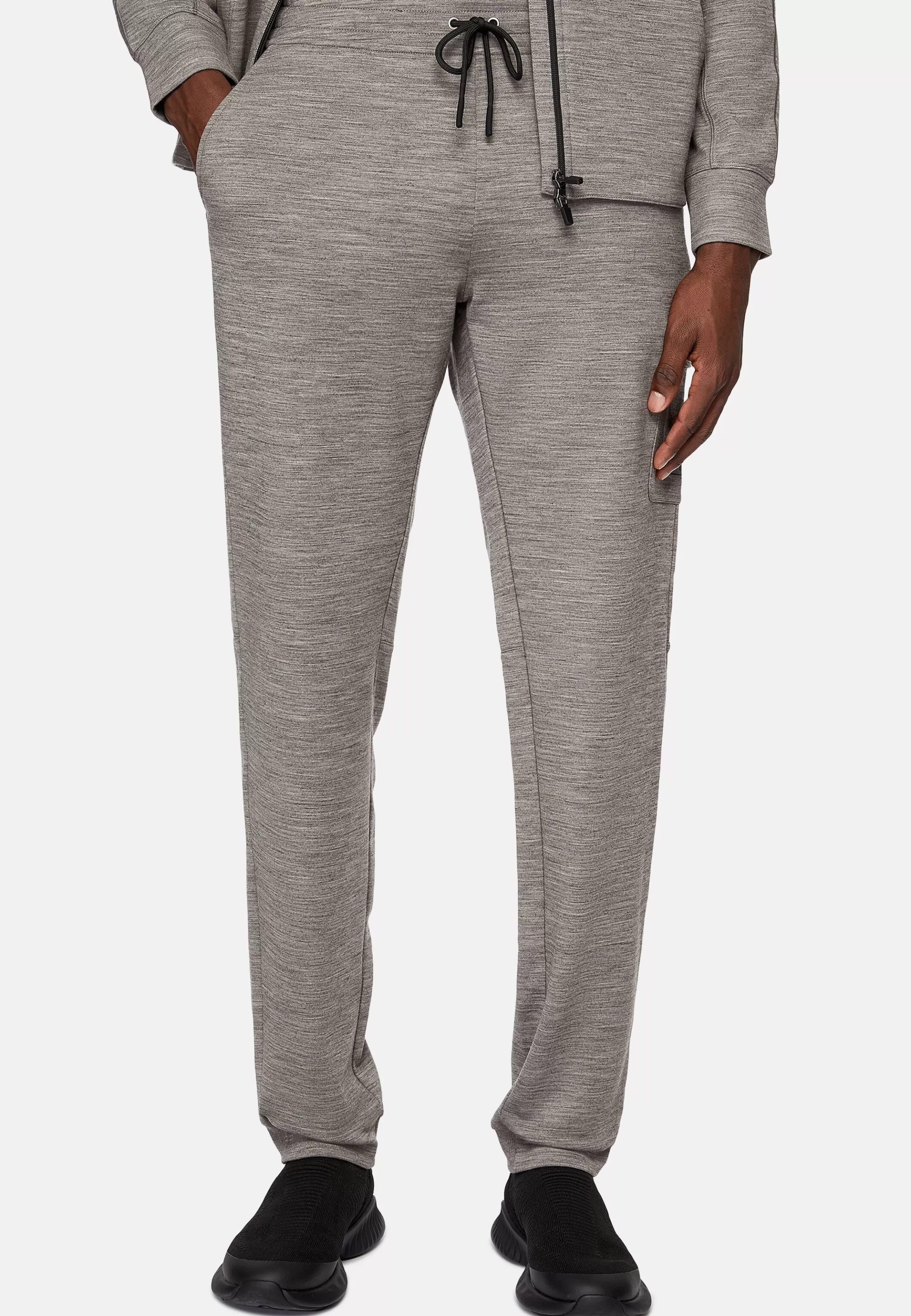 Boggi Milano Sweats Et Joggings*Pantalon En Scuba Léger Et Laine Mélangés Gris