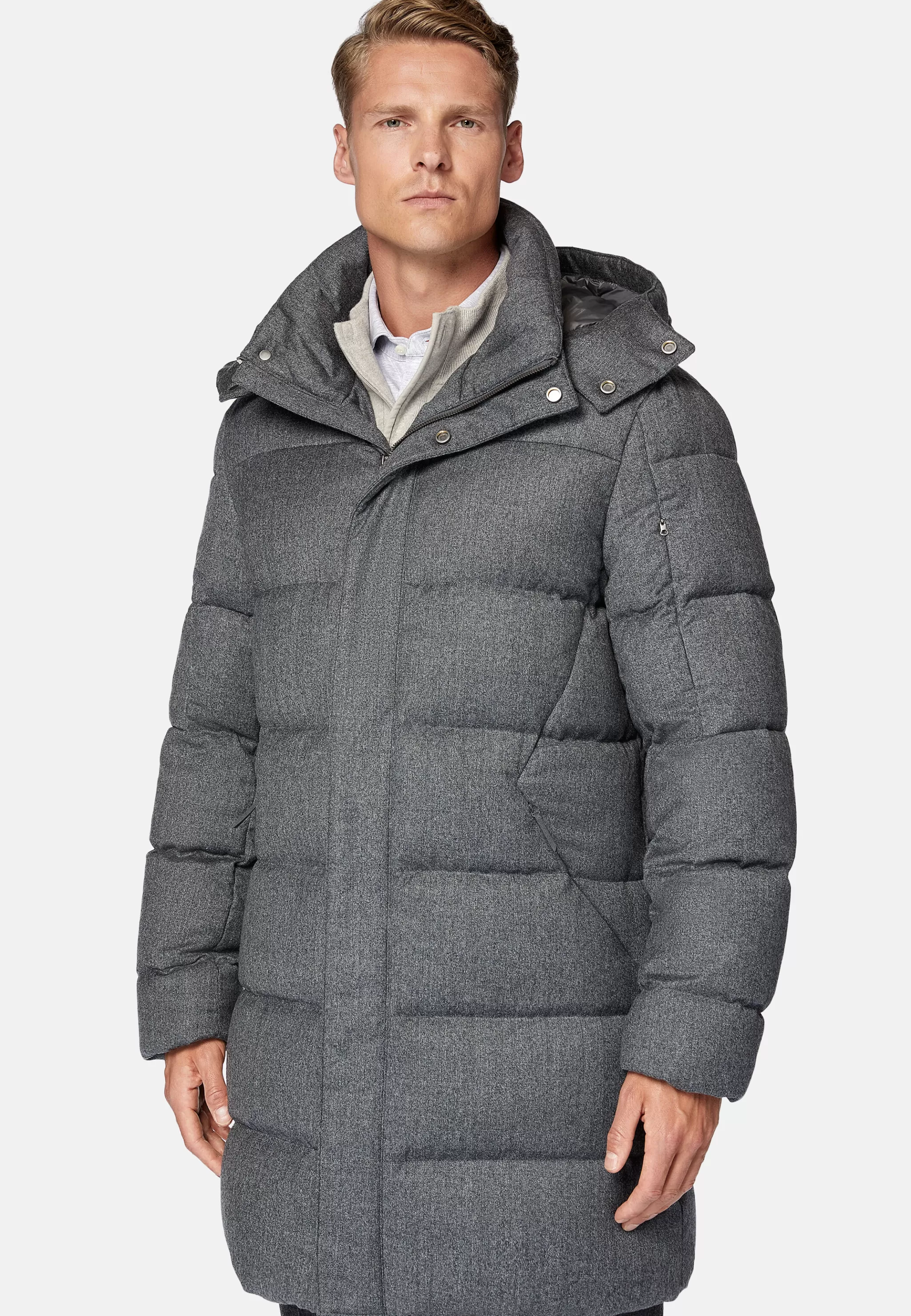 Boggi Milano Blousons*Parka En Flanelle Rembourrée En Plume D'Oie