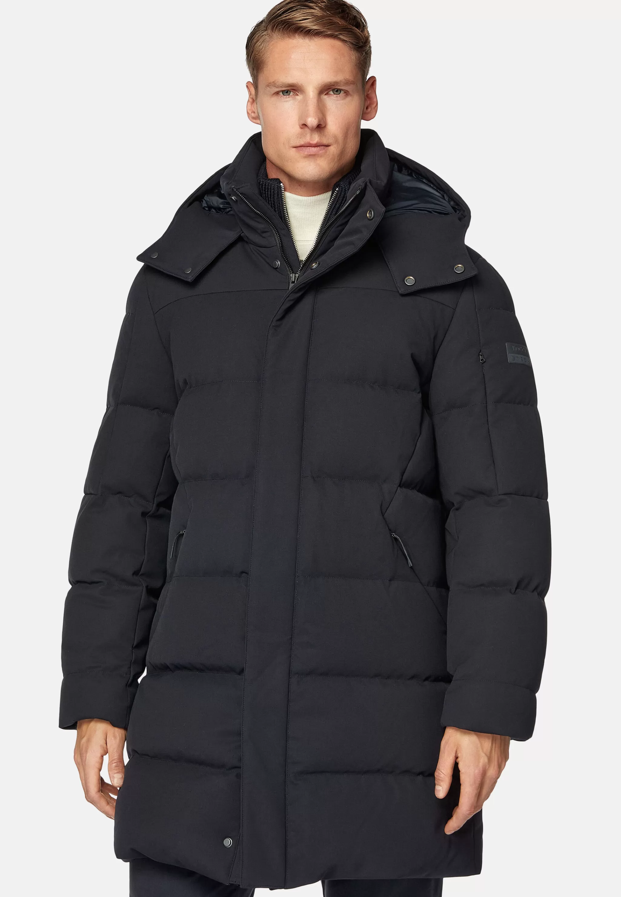 Boggi Milano Blousons*Parka En Nylon En Plume D'Oie BTech bleu marine