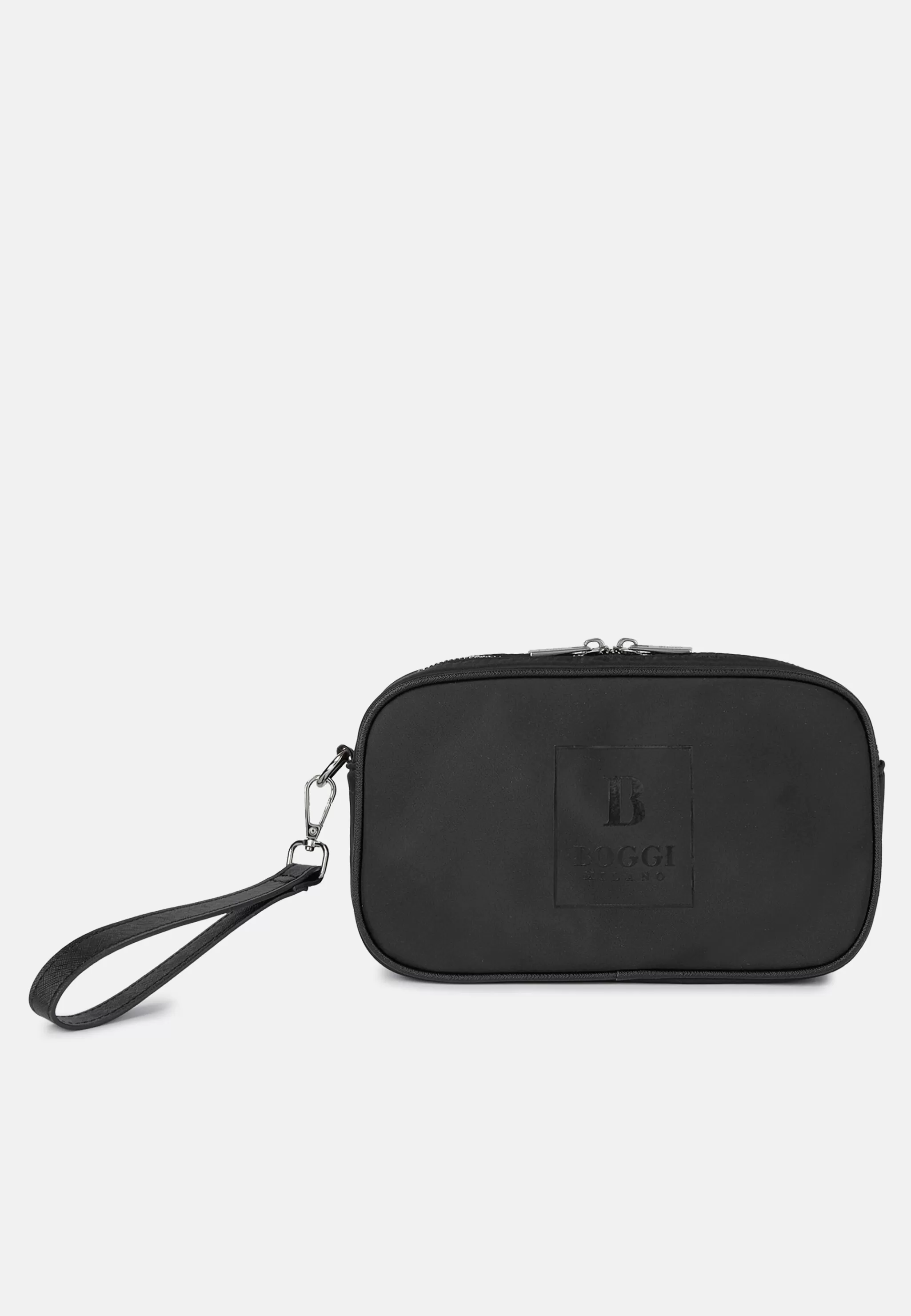 Boggi Milano Petite Maroquinerie*Pochette Clutch En Tissu Technique Noir