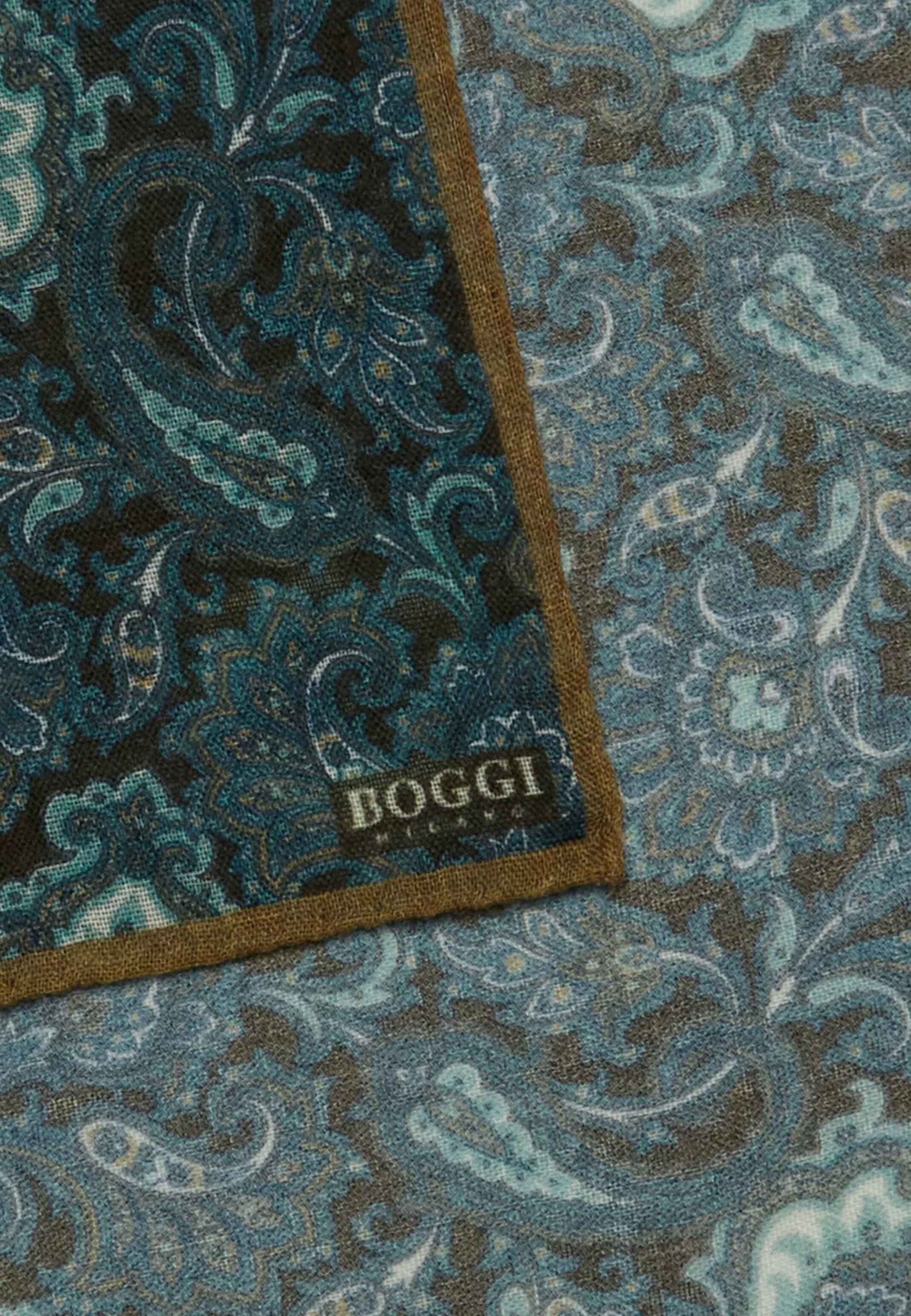 Boggi Milano Mouchoir De Poche*Pochette Motif Paisley En Laine