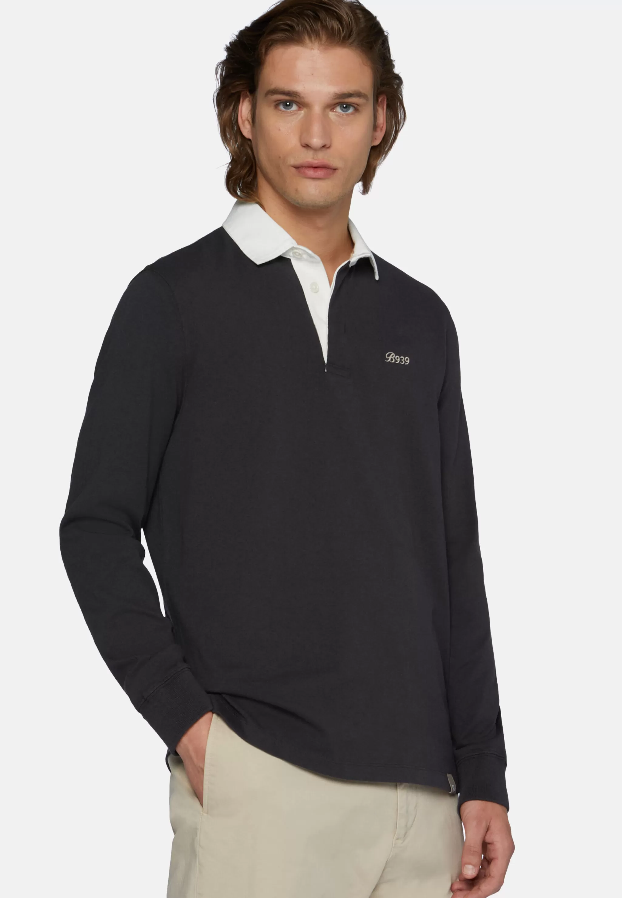 Boggi Milano Polos*Polo En Coton Noir