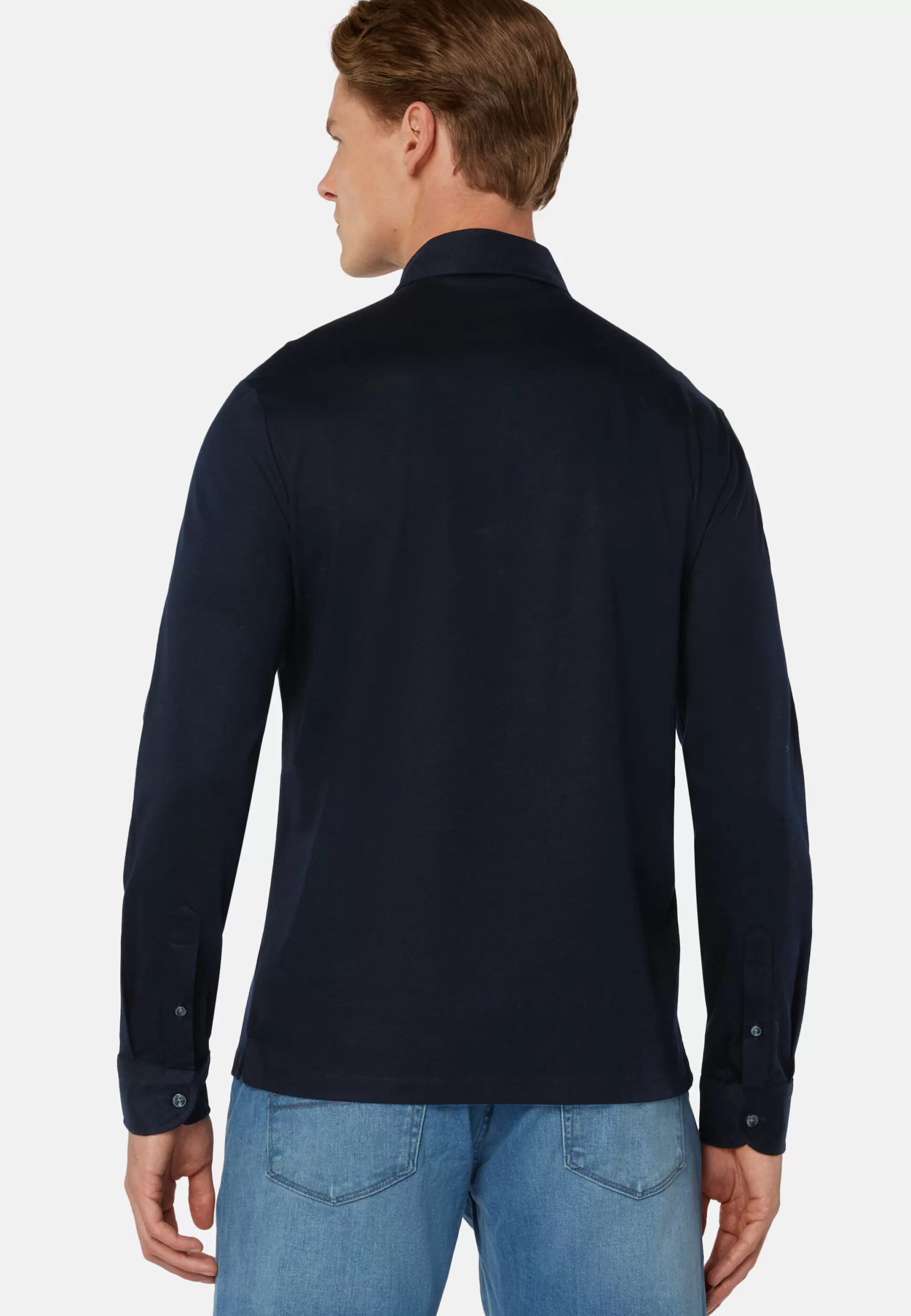 Boggi Milano Polos*Polo En Jersey De Coton Pima Regular Fit Manches Longues