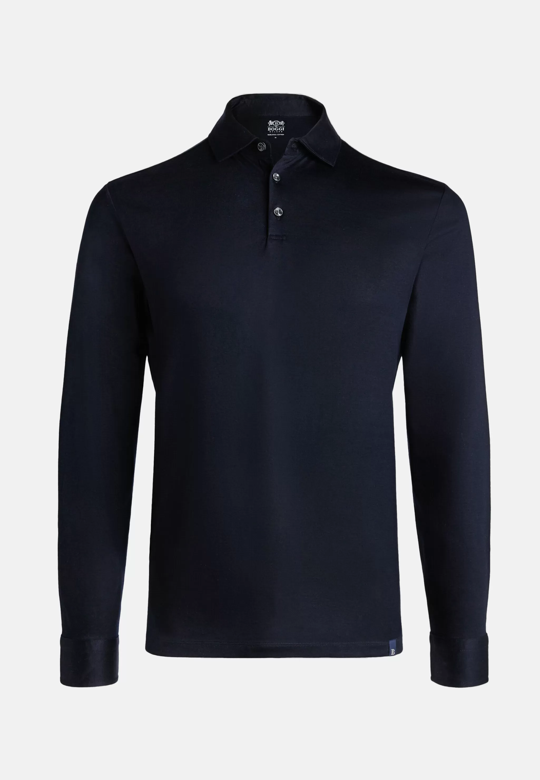 Boggi Milano Polos*Polo En Jersey De Coton Pima Regular Fit Manches Longues