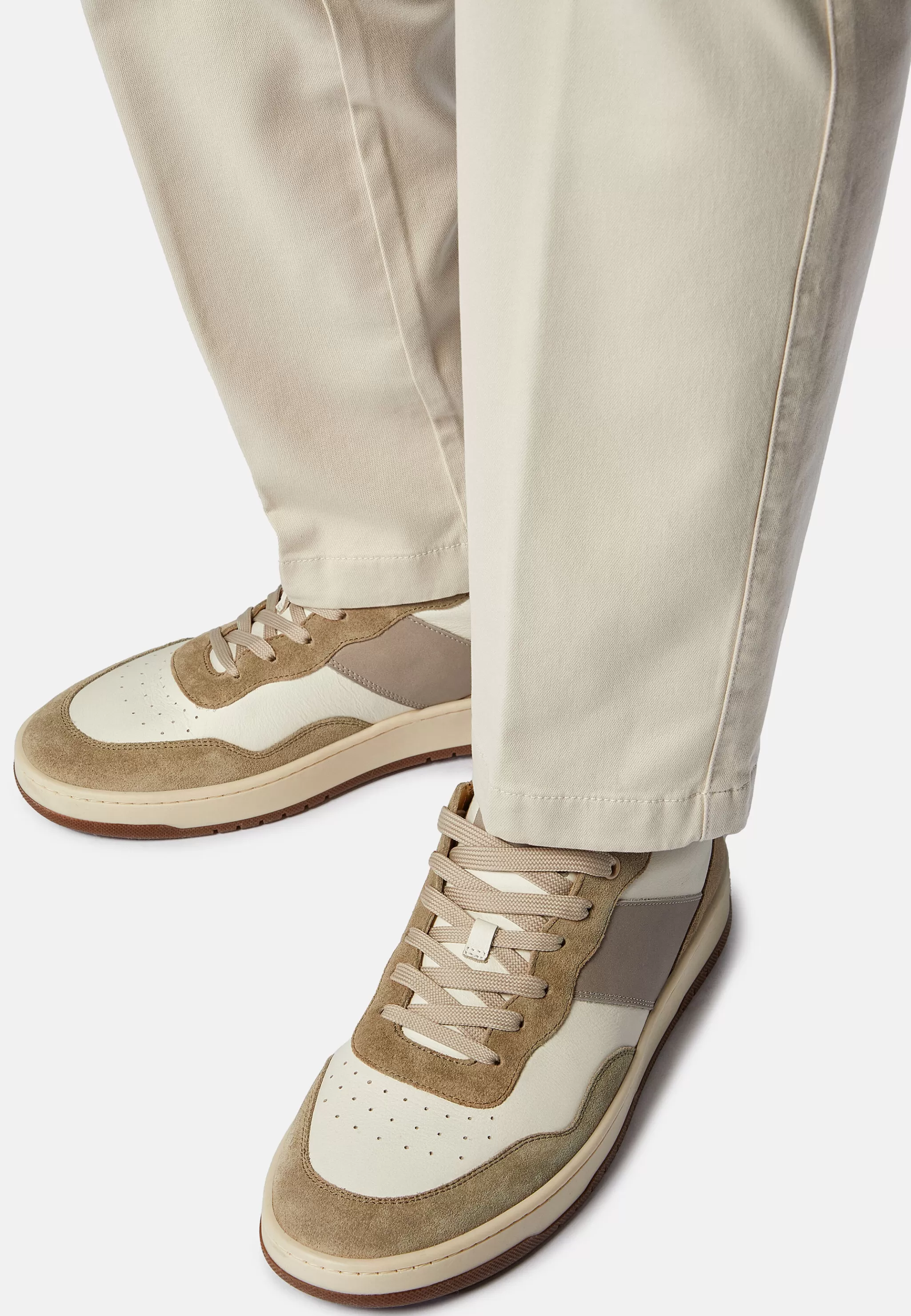 Boggi Milano Sneakers*Sneakers En Cuir Beige