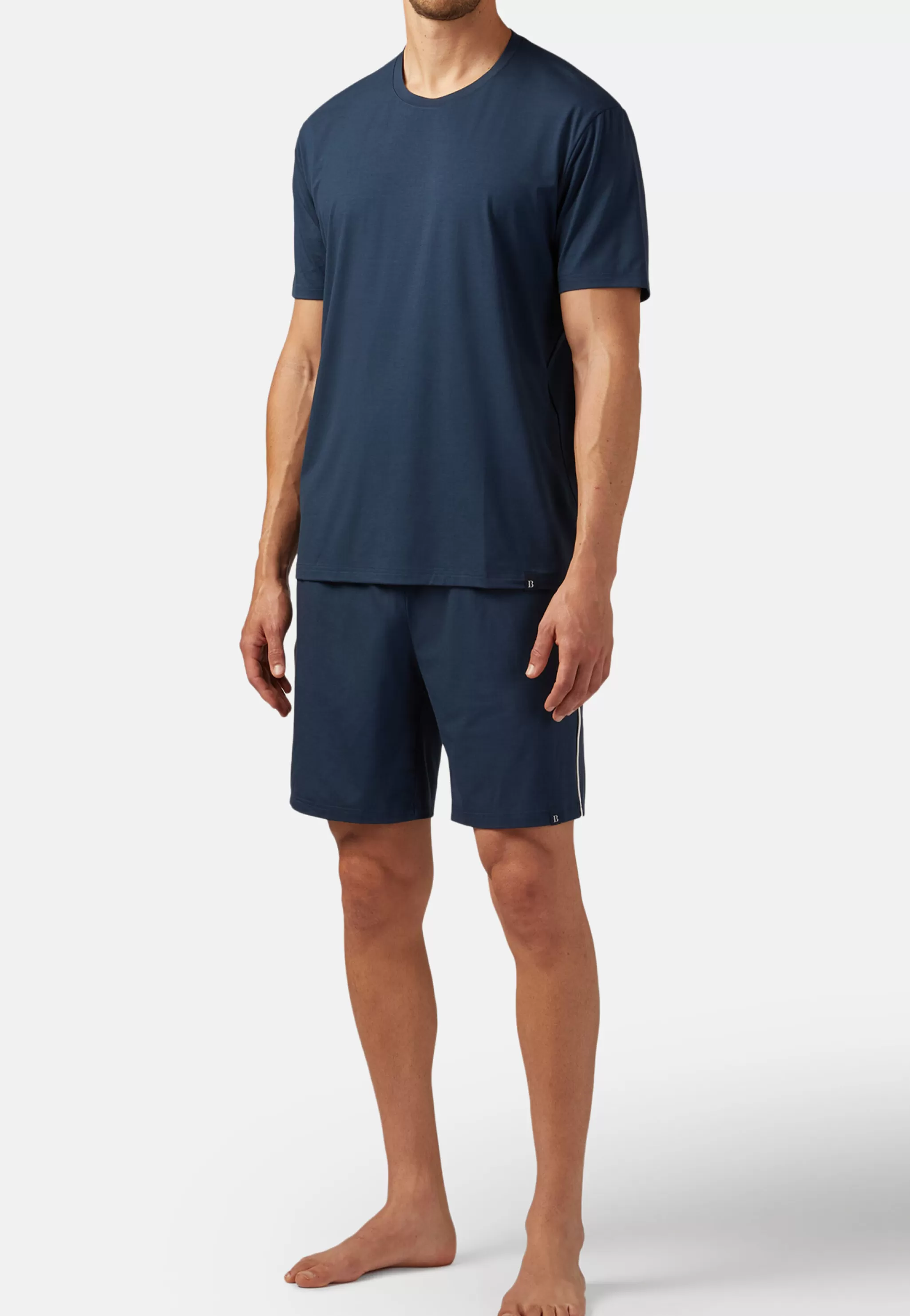 Boggi Milano Sous-Vêtements Et Pyjamas*T-shirt Pyjama En Viscose Mélangée bleu marine