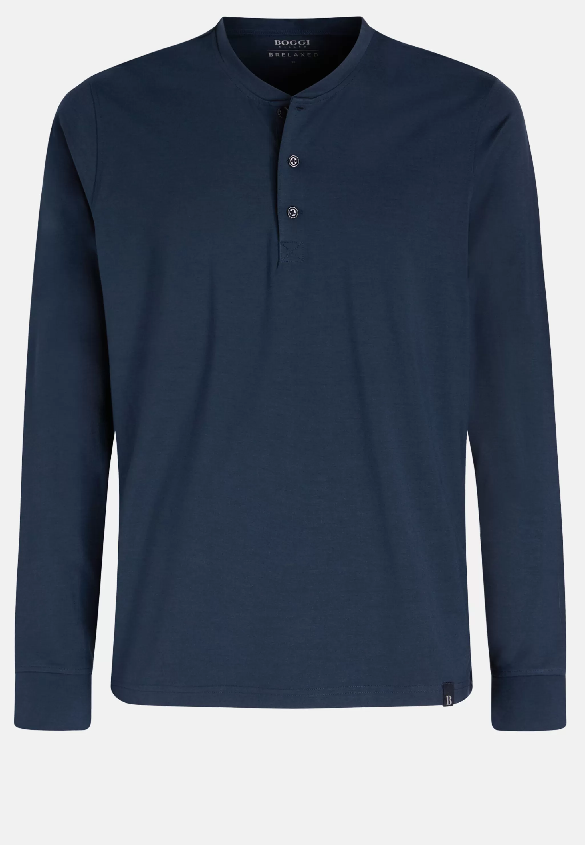 Boggi Milano Sous-Vêtements Et Pyjamas*T-shirt Pyjama Manches Longues En Viscose Mélangée bleu marine