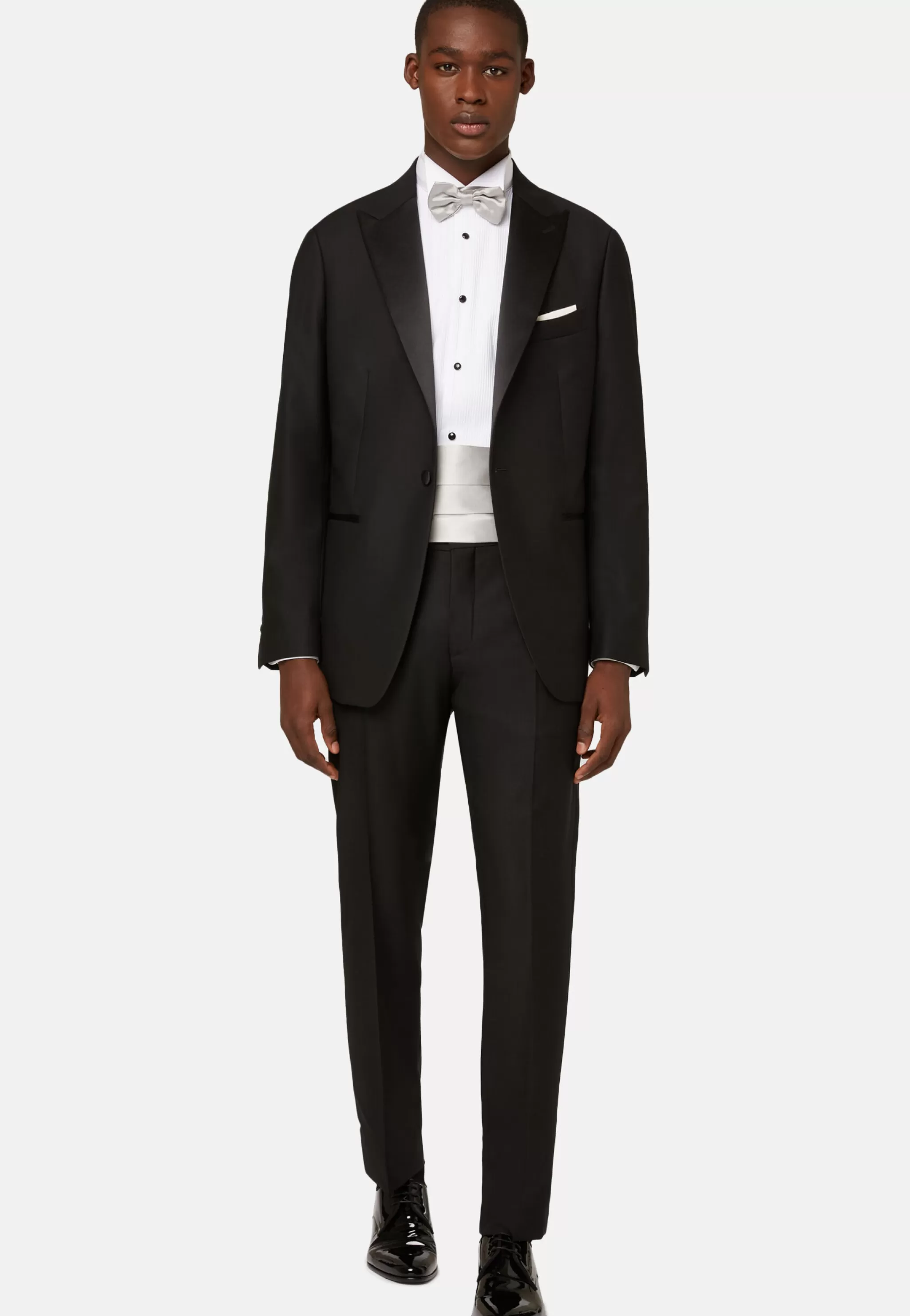 Boggi Milano Vestes*Veste De Smoking En Laine Avec Revers En Pointe Noir