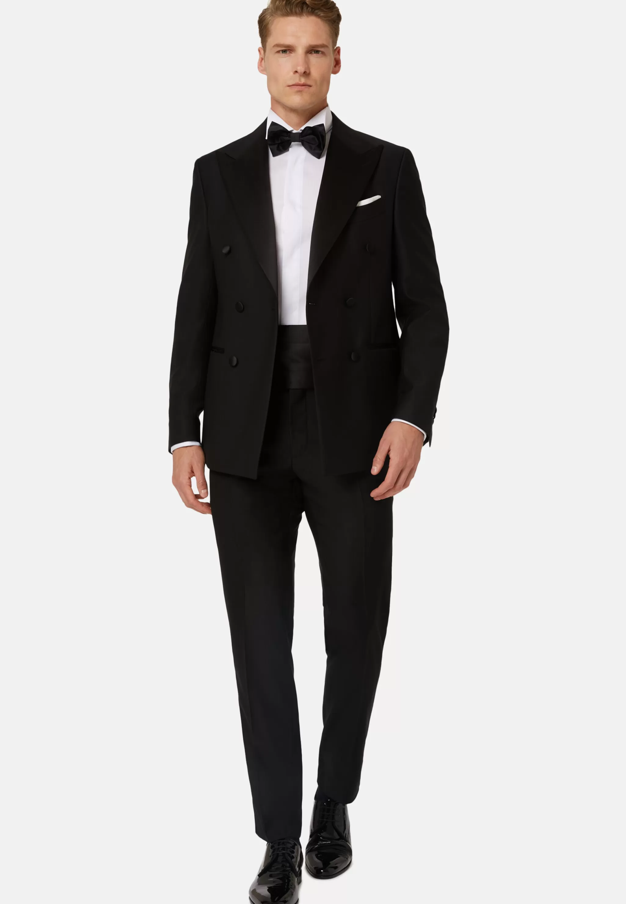 Boggi Milano Vestes*Veste De Smoking e En Laine Avec Revers En Pointe Noir