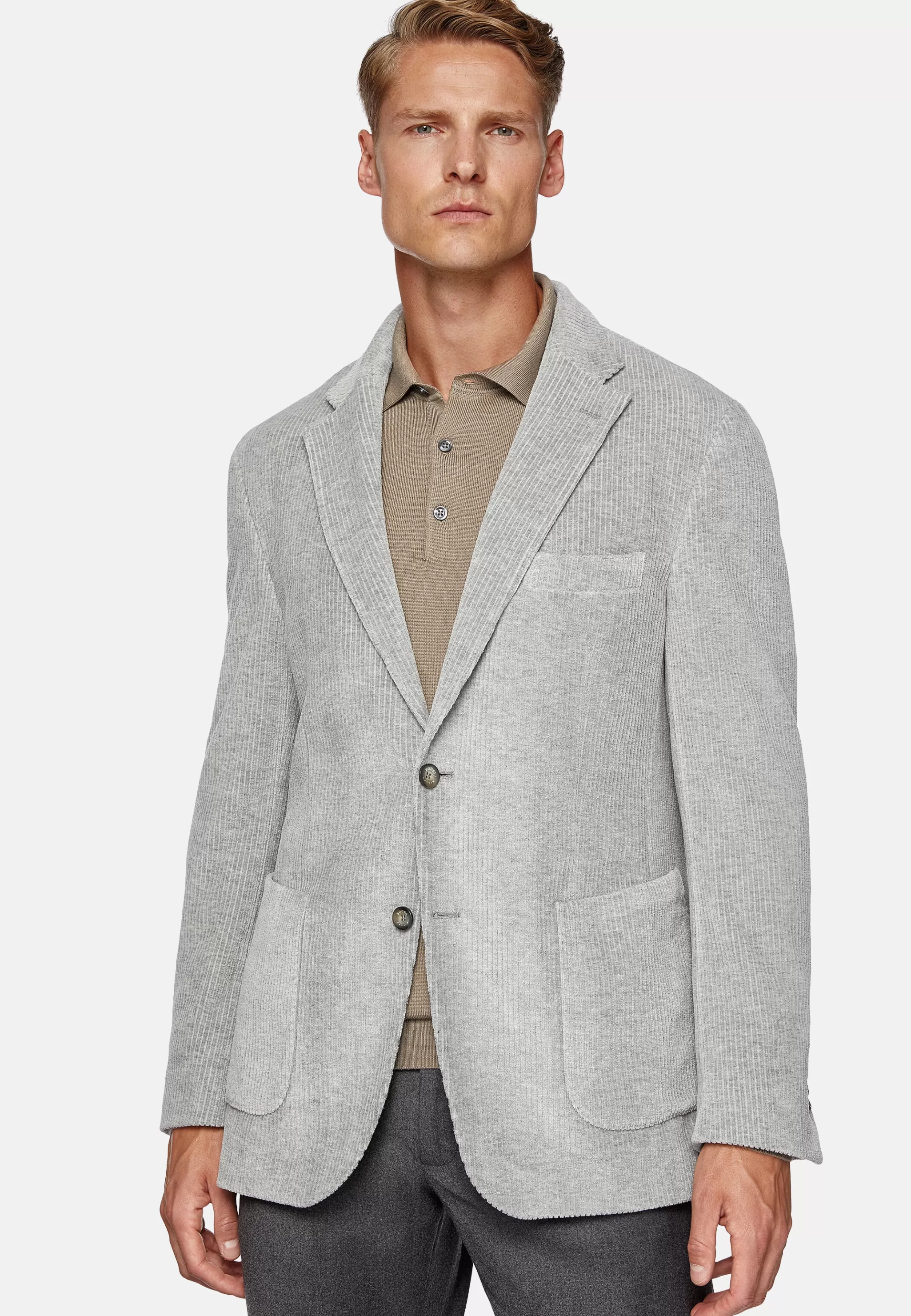 Boggi Milano Vestes*Veste En Velours Light grey