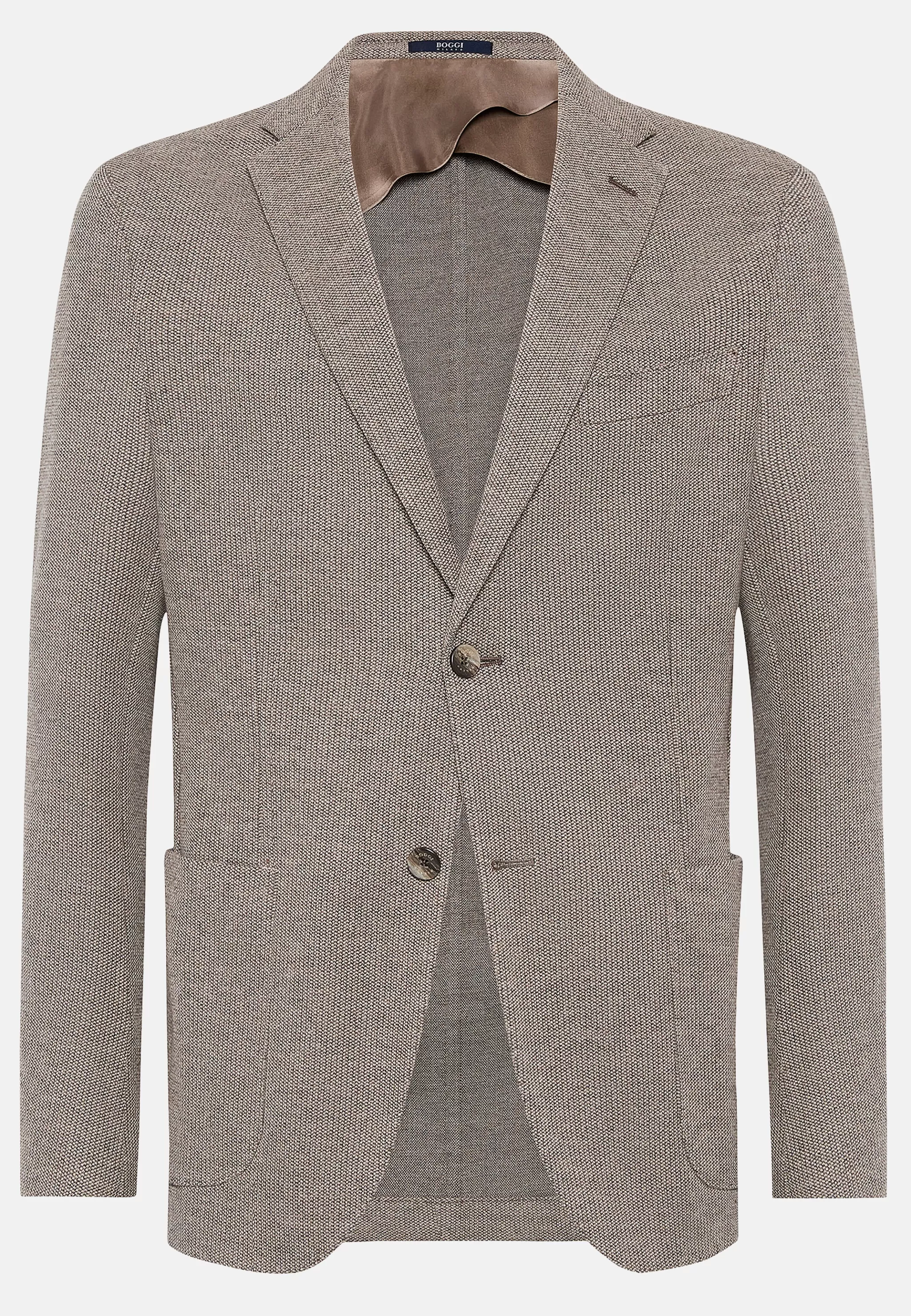 Boggi Milano Vestes*Veste Gris Tourterelle B Jersey En Mélange De Coton Et Laine