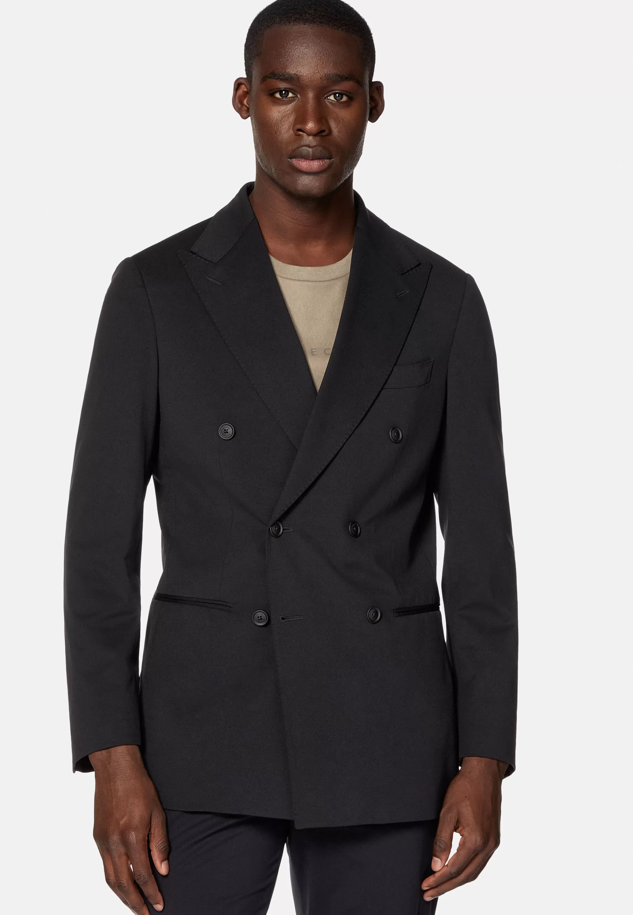 Boggi Milano Vestes*Veste e À Double Boutonnage En Nylon Stretch BTech Noir