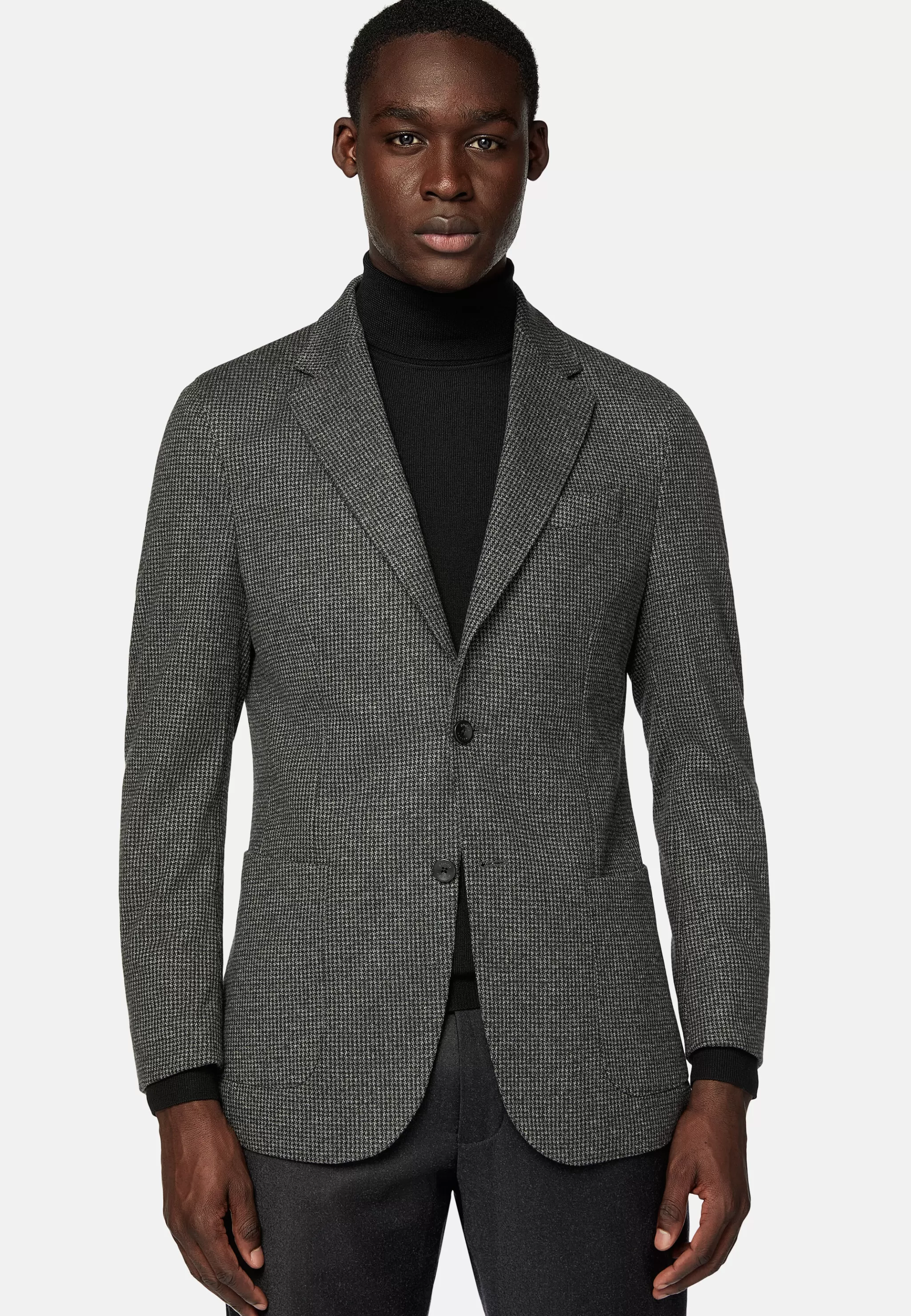 Boggi Milano Vestes*Veste Structurée En Coton Mélangé Jersey Gris