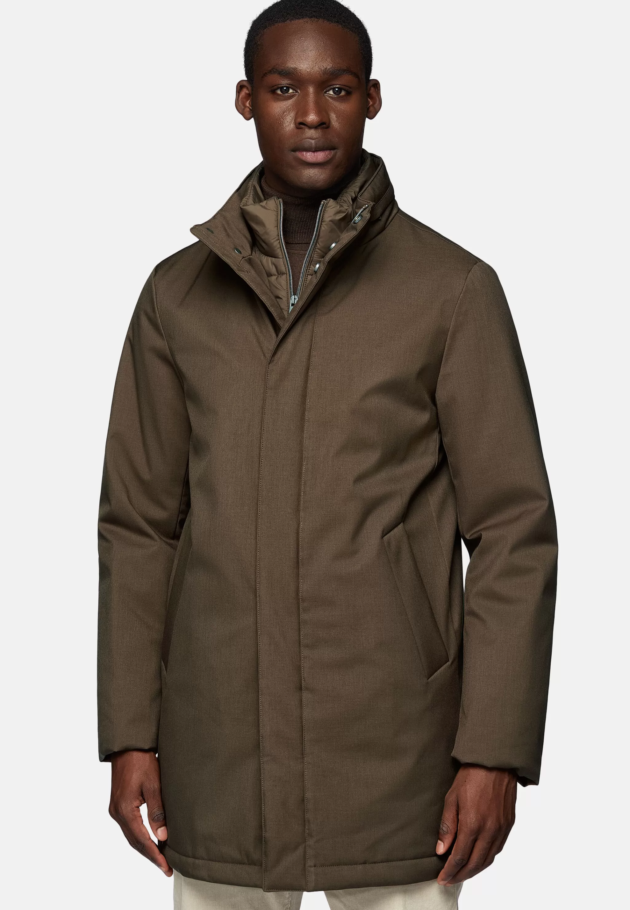 Boggi Milano Blousons*Veste Technique Avec Gilet Marron